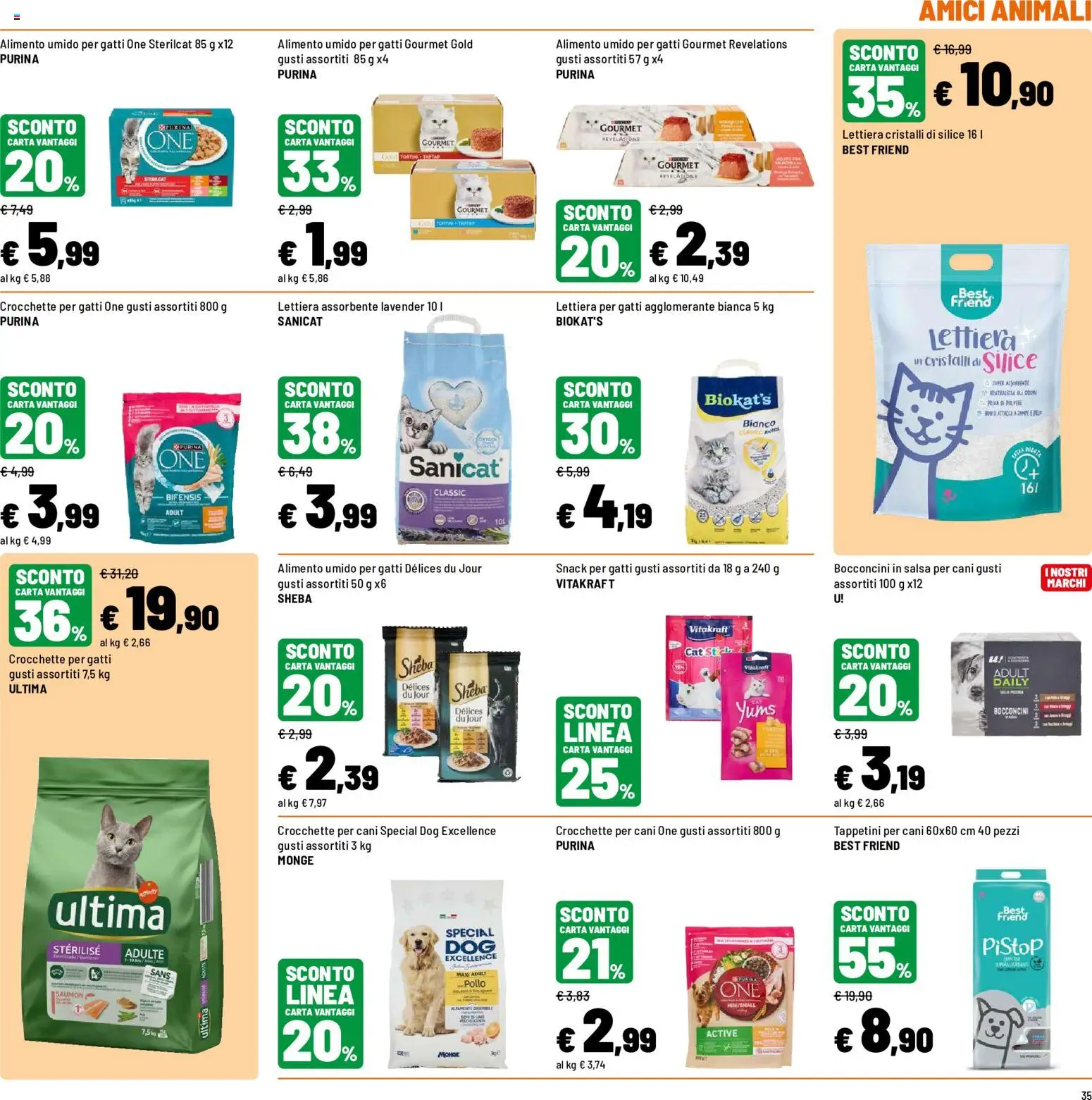 Volantino Iper del 19/08/2026 | Pagina: 35 | Prodotti: Crocchette per gatti, Pollo, Salsa, Crocchette per cani
