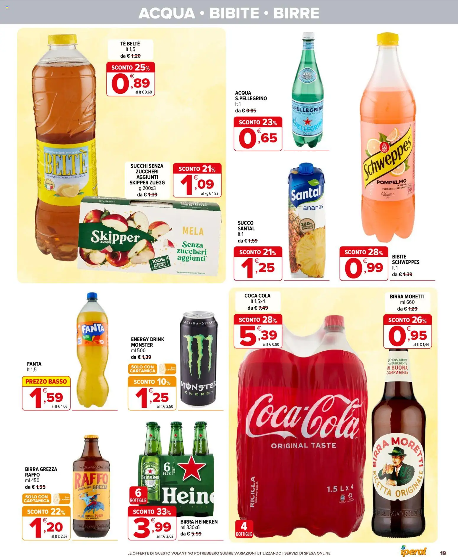 Volantino Iperal del 15/07/2026 | Pagina: 19 | Prodotti: Succo, Acqua, Ananas, Bottiglia