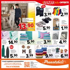 Anteprima del volantino Todis volantino valido a partire dal 01/10/2026 | Pagina: 23 | Prodotti: Pigiama, Martini, Cuscino, Lampada