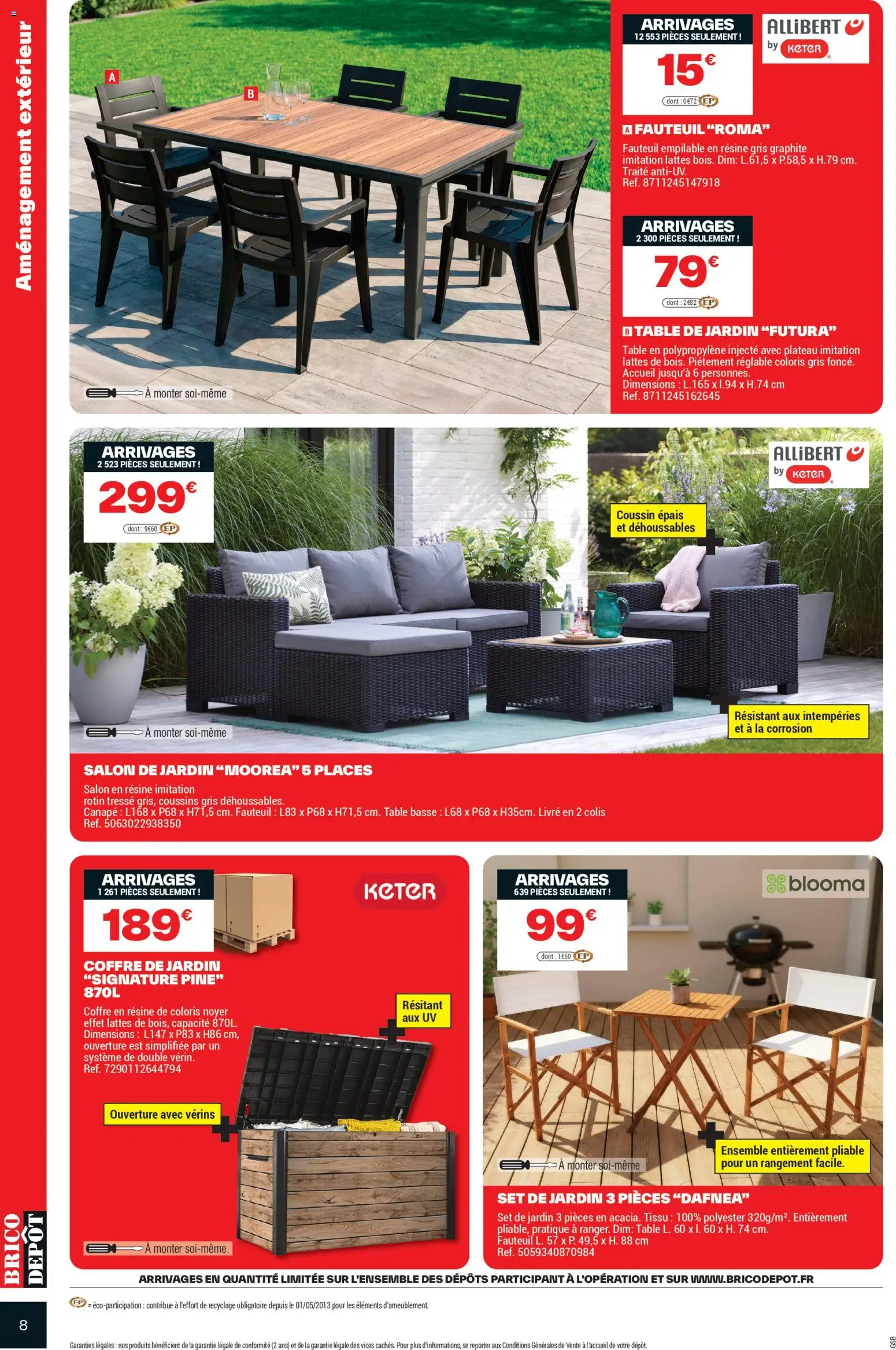 {H1} | Page: 8 | Produits: Plateau, Canapé, Table basse, Table