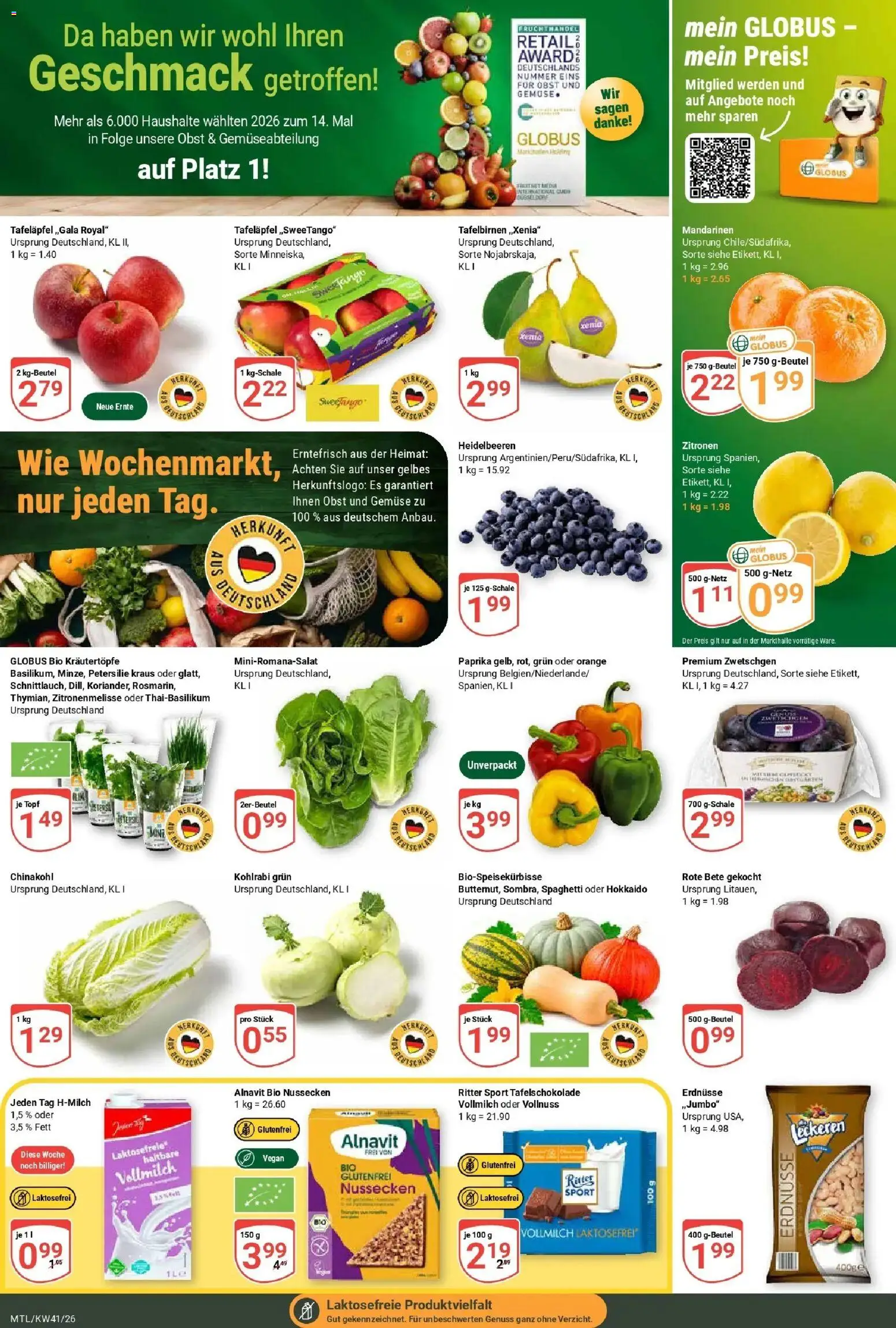 Globus Prospekt Maintal-Dörnigheim (ab 05.10.2026) » Angebote online | Seite: 6 | Produkte: Erdnüsse, Zwetschgen, Chinakohl, Petersilie