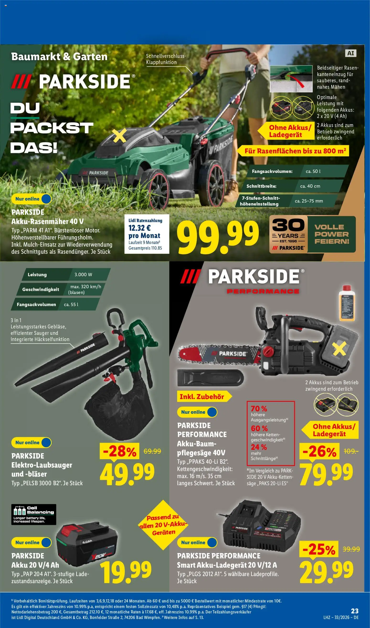 Lidl Německo leták od 10.08.2026 | Strana: 7 | Produkty: Parkside