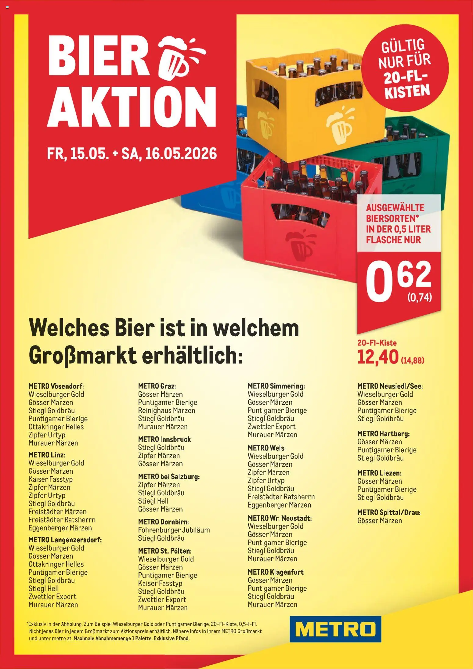 Metro angebote Bieraktion gültig ab 15.05.2026 | Seite: 1