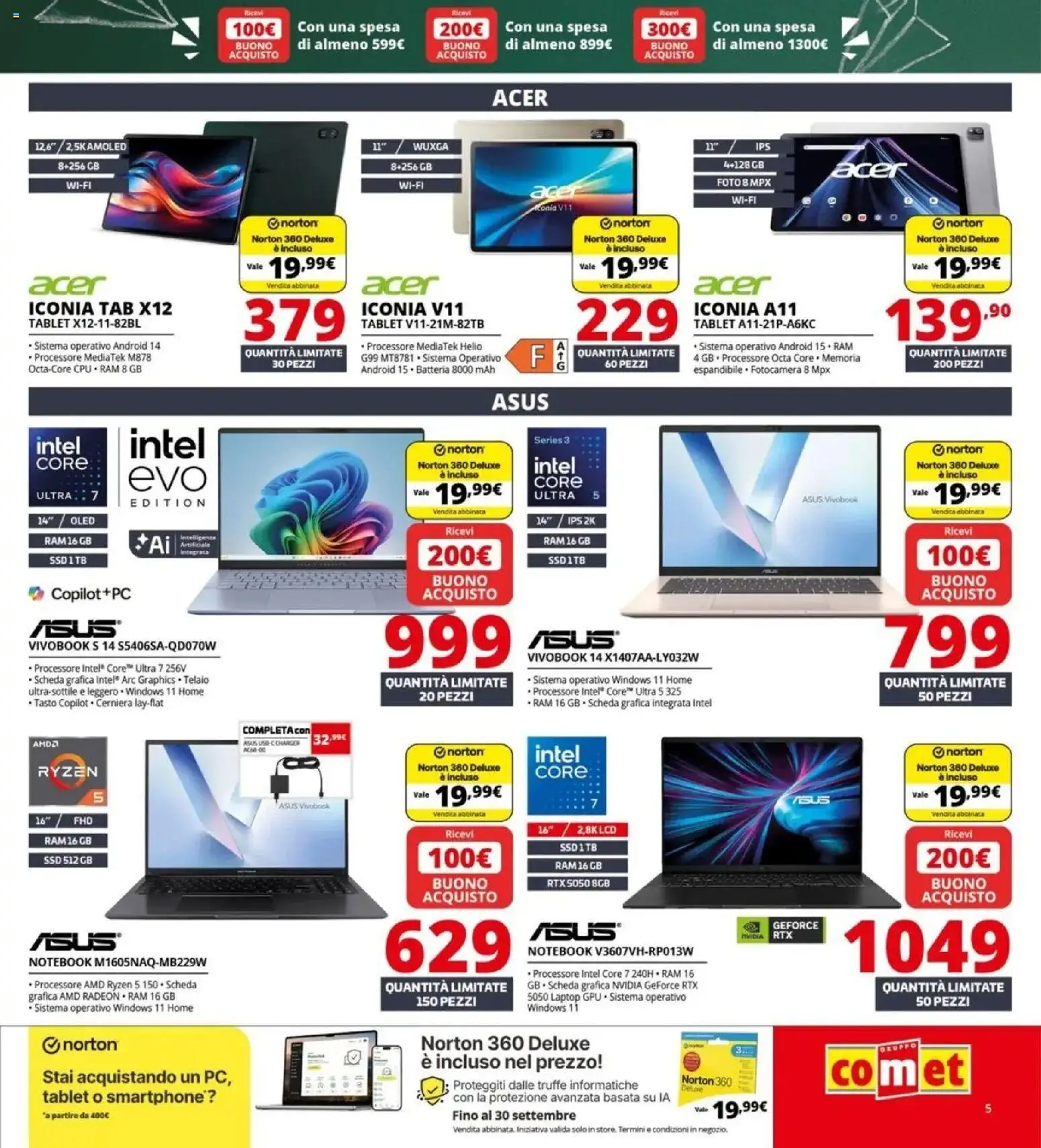 Nuovo Comet volantino Back to school dal 20/08/2026 > offerte anteprima 🛍️ | Pagina: 5 | Prodotti: Notebook, Smartphone, Laptop, Tablet