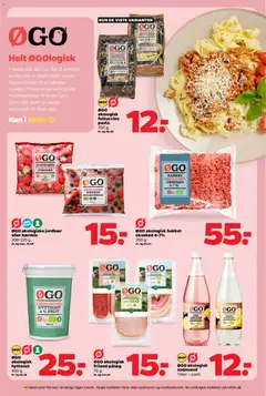 ØGO økologisk hakket oksekød 4-7%, ØGO hakket økologisk oksekød 4-7% 350 g. gyldig fra 13.06.2026 | Side: 11 | Produkter: Jordbær, Pasta, Hytteost, Pålæg