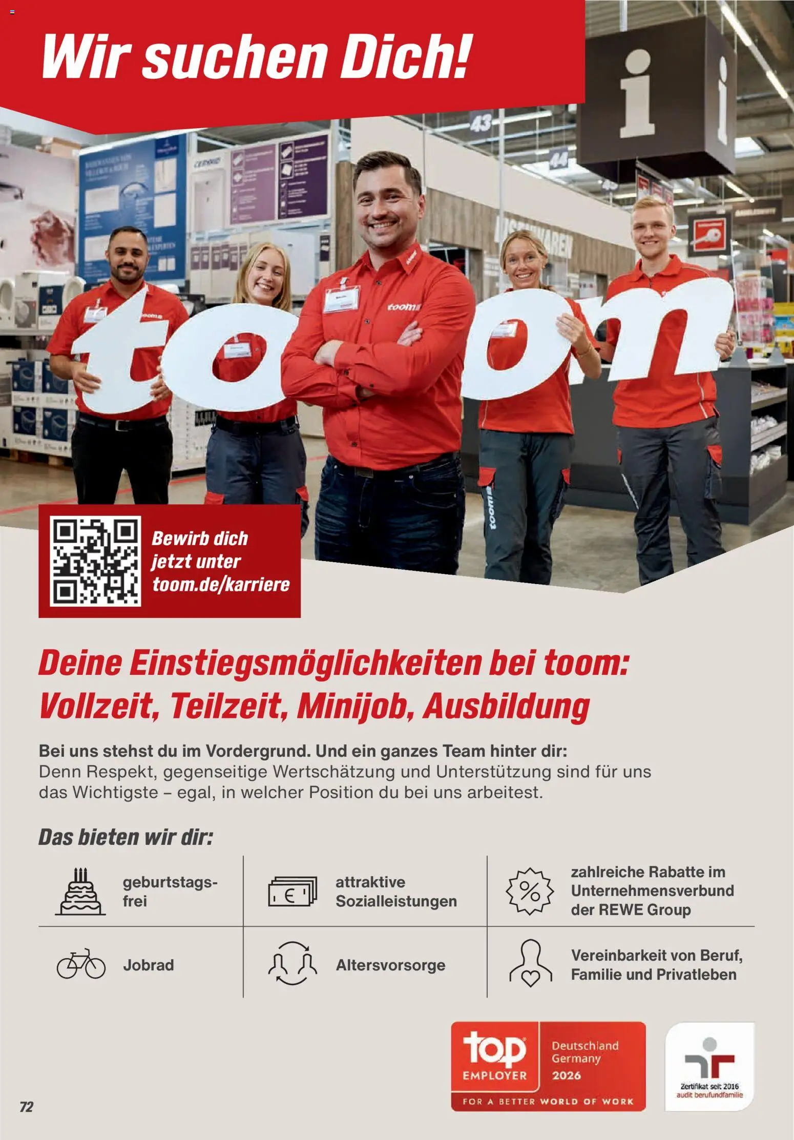 Toom Baumarkt Bad, Sanitär & Zubehör 2026 – gültig ab 01.01.2026 | Seite: 72