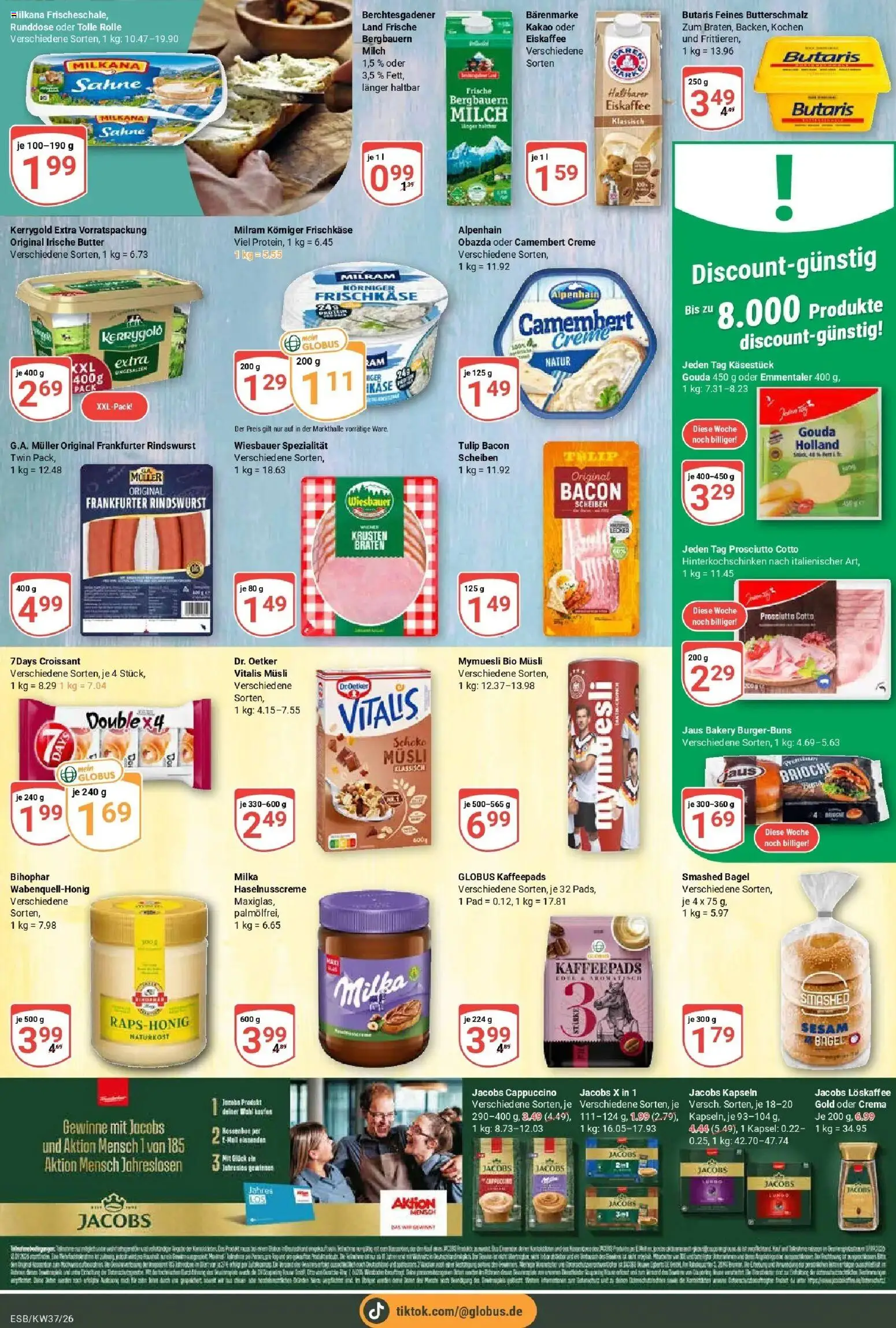 Globus Prospekt Eschborn – gültig ab 07.09.2026 | Seite: 16 | Produkte: Butter, Gouda, Creme, Croissant