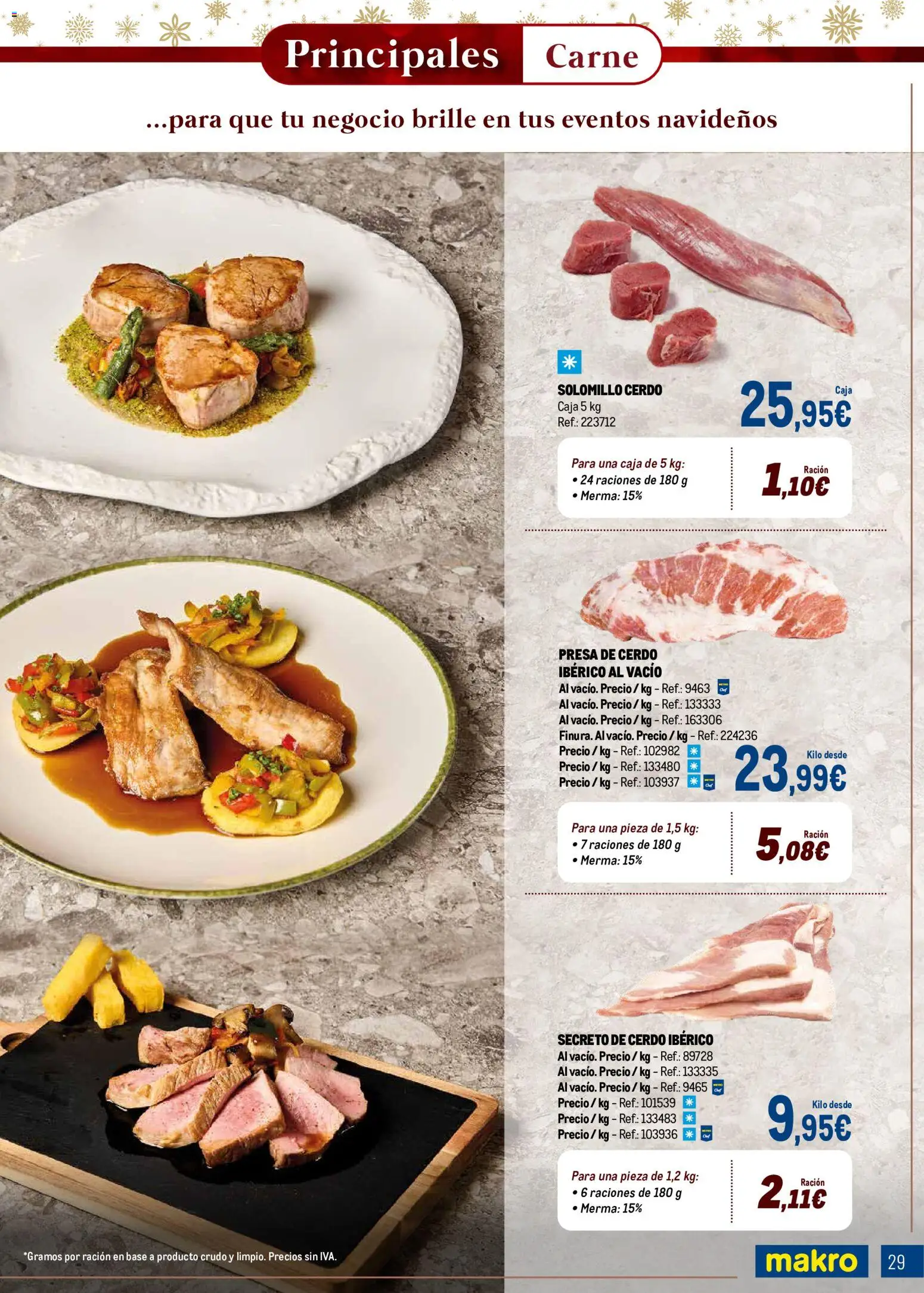 Makro Navidad │ válido desde el 08/10/2026 | Página: 29 | Productos: Cerdo, Carne, Caja