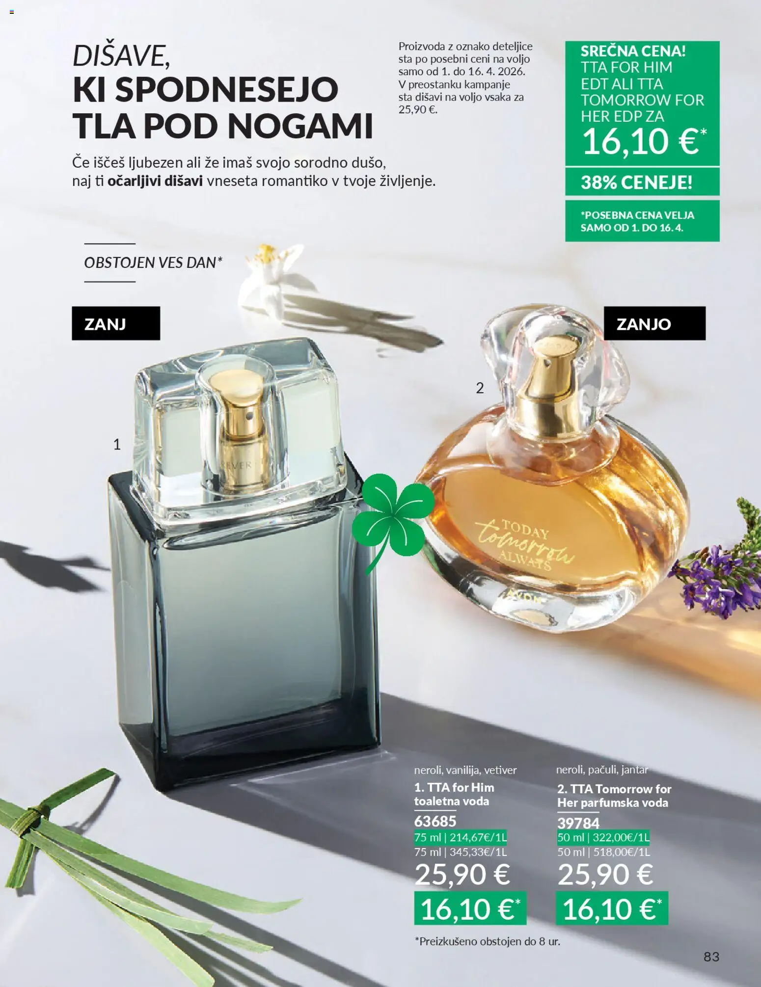Novi Avon katalog ponudbe – veljaven od 31.03.2026 | Stran: 83 | Izdelki: Voda, Toaletna voda, Parfumska voda