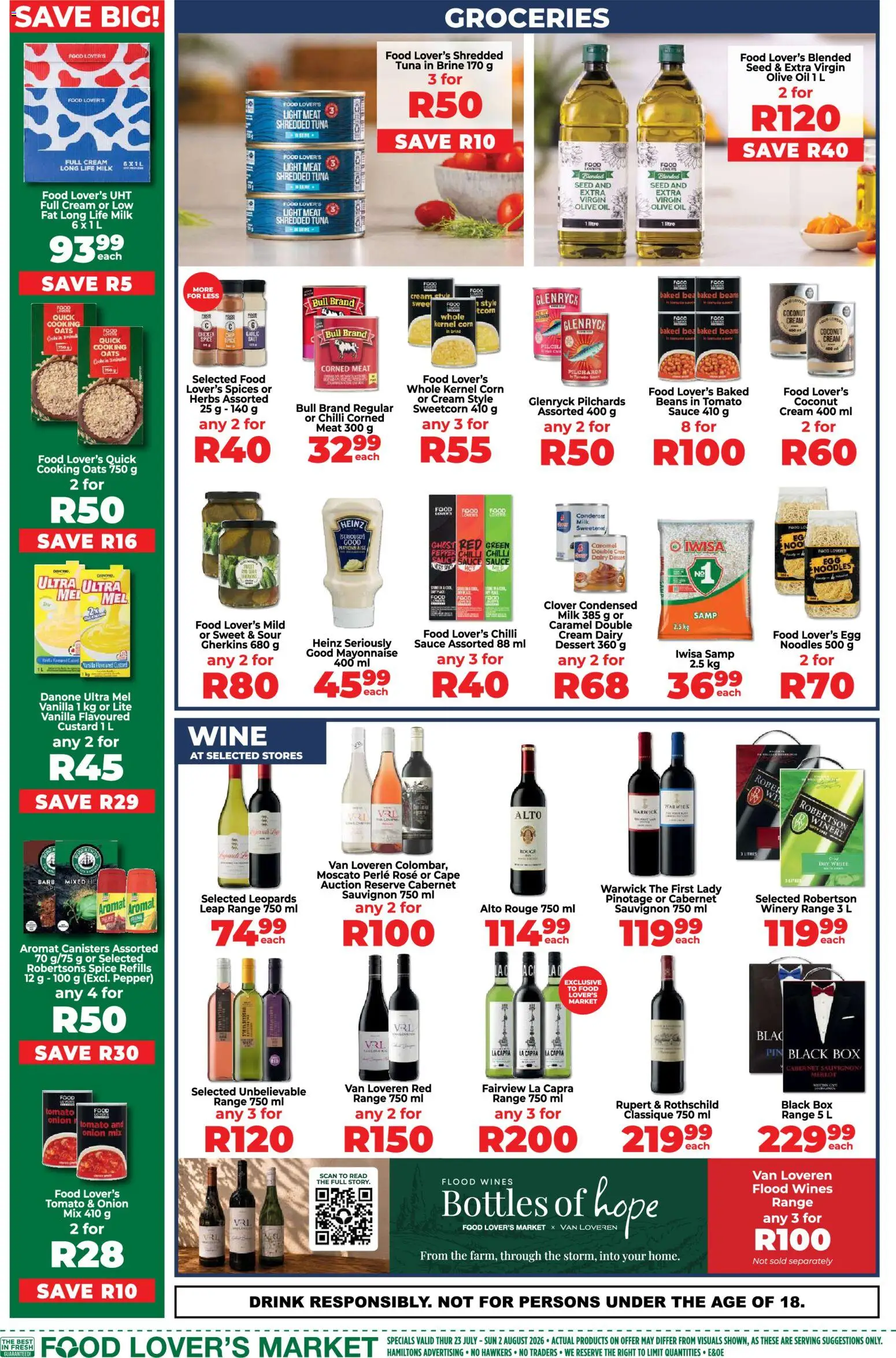 New Food Lover's Market catalogue – valid from 23/07/2026 | Page: 14 | Products: Light, Herbs, Pepper, Peach