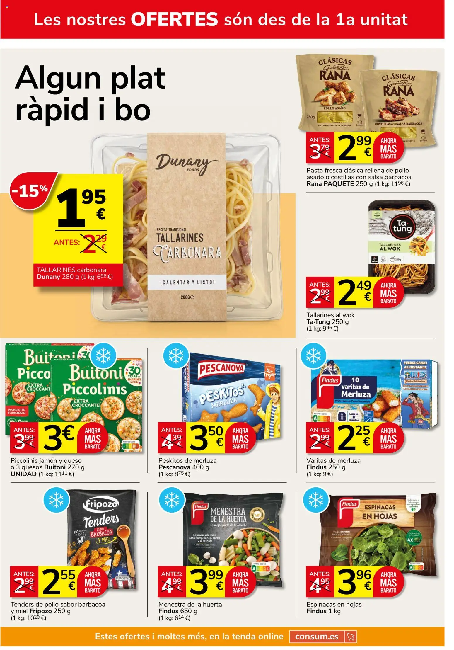 Consum - folleto │ válido desde el 22/10/2026 | Página: 8 | Productos: Pasta, Barbacoa, Filete, Pollo