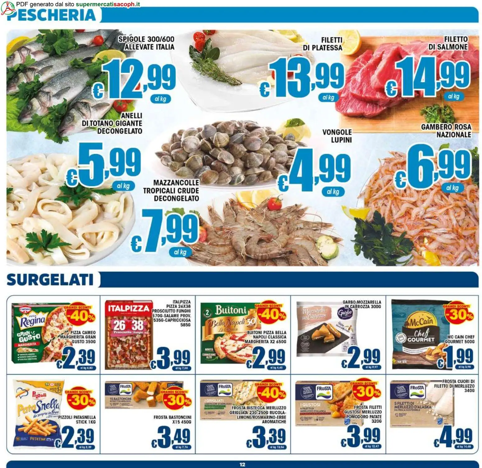 Volantino Sacoph del 29.05.2026 | Pagina: 12 | Prodotti: Lupini, Mozzarella, Pomodoro, Totano