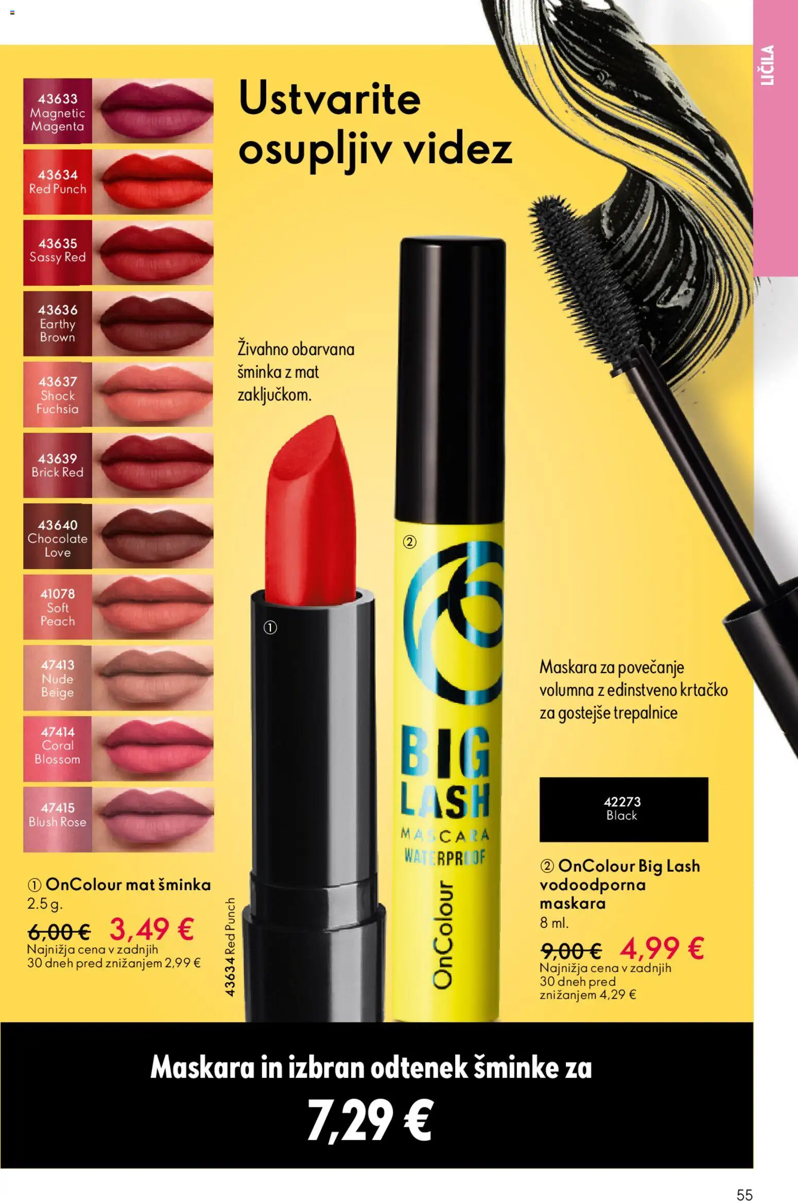 Novi Oriflame katalog ponudbe – veljaven od 22.04.2026 | Stran: 55 | Izdelki: Licila, Maskara