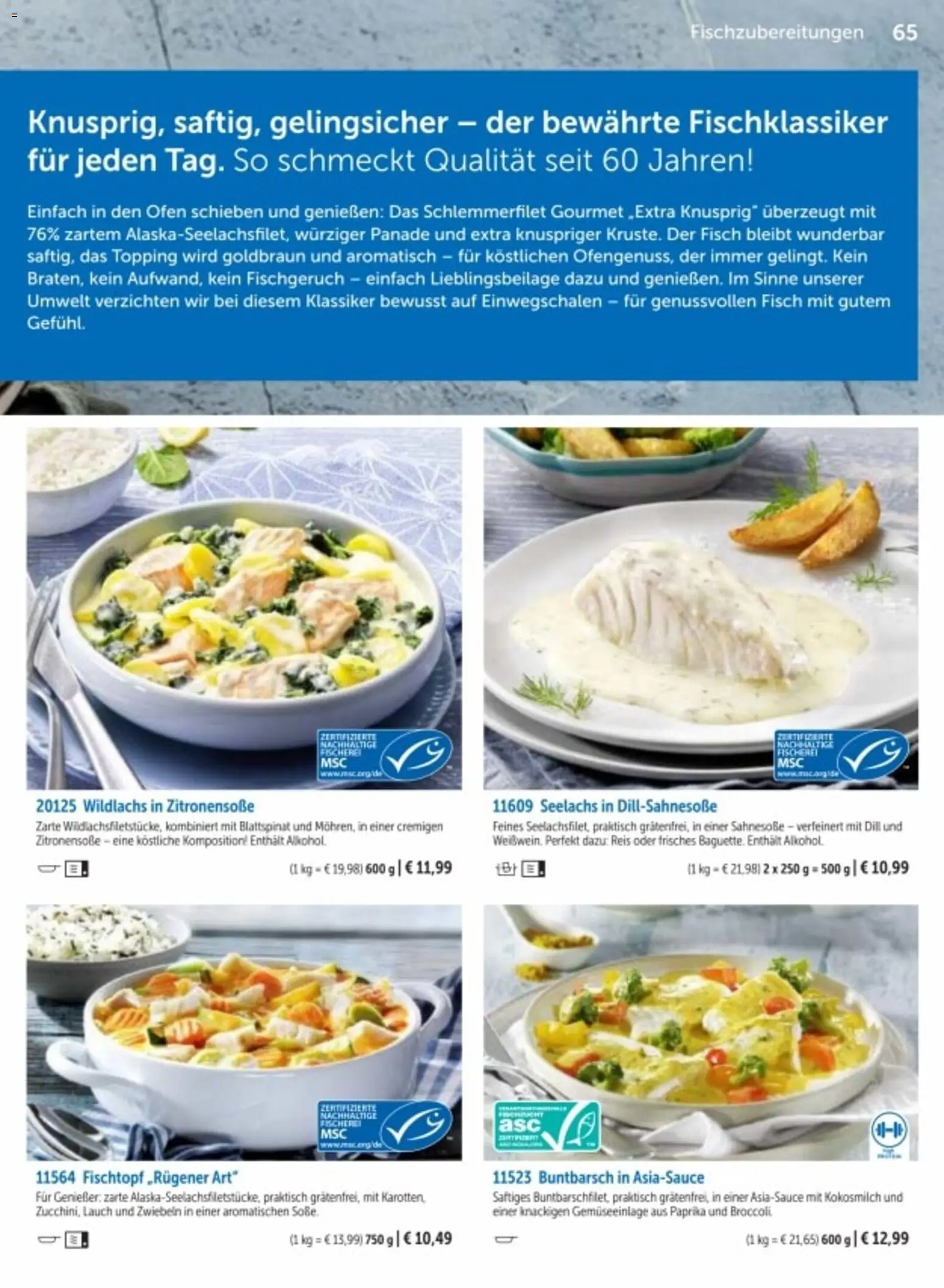 Bofrost Katalog – gültig ab 06.03.2026 | Seite: 65 | Produkte: Fisch, Paprika, Dill, Reis