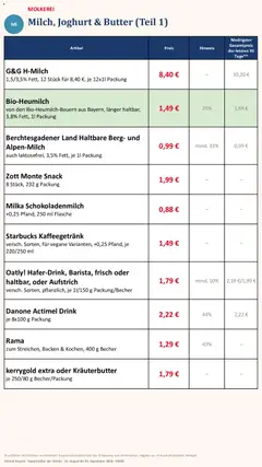 Simmel Bayern ab 31.08.2026 gültig | Seite: 7 | Produkte: Actimel, Rama, Butter, Milka