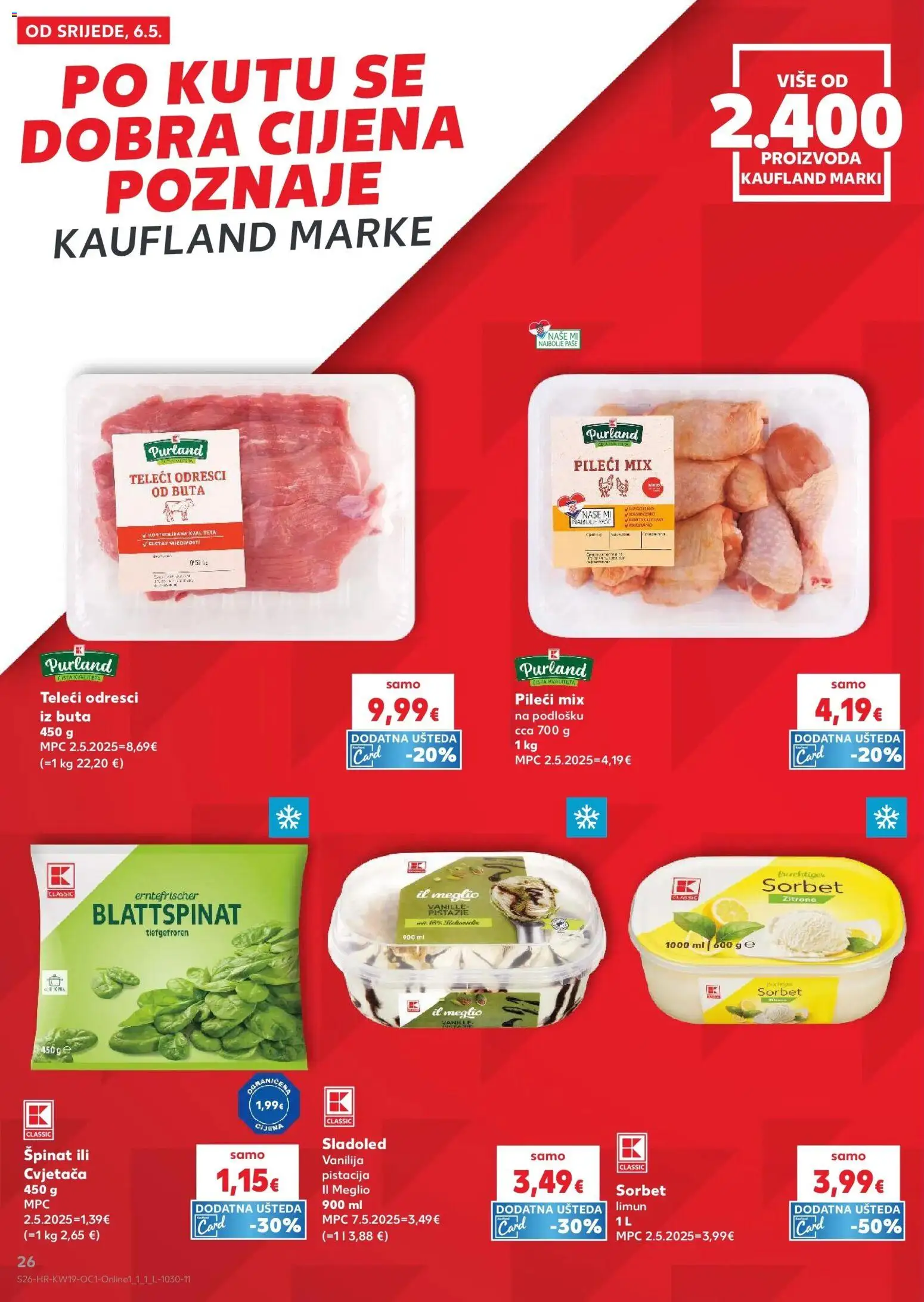 Kaufland katalog | vrijedi od 06.05.2026 | Stranica: 26 | Proizvodi: Špinat, Sladoled, Limun
