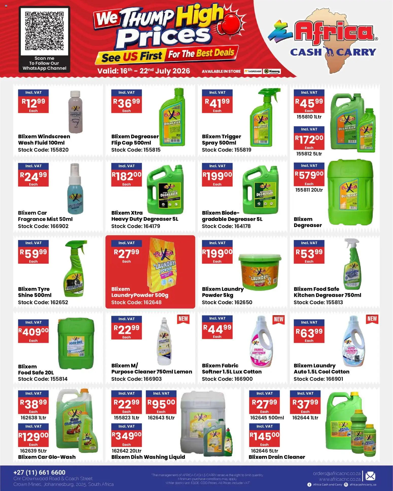 New Africa Cash & Carry catalogue – valid from 16/07/2026 | Page: 53 | Products: Cap, Softner, Fragrance, Degreaser