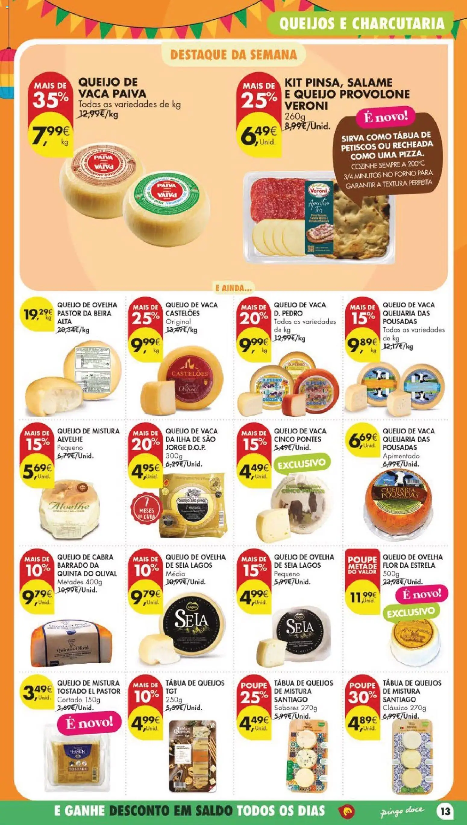 Pingo Doce folheto │ válido de 23/06/2026 | Página: 19 | Produtos: Tábua, Forno, Queijo, Salame