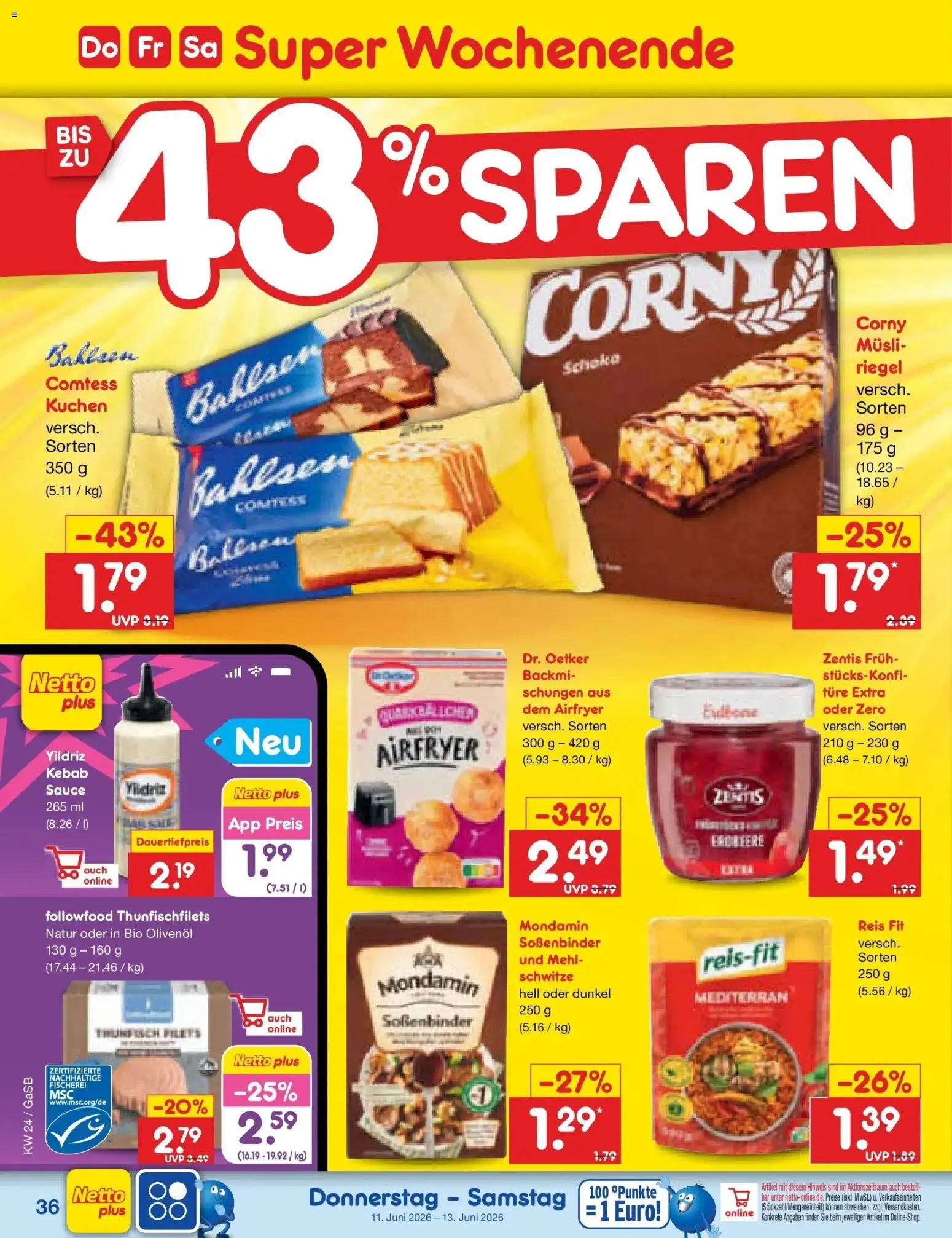 Netto Marken-Discount Prospekt Bremen-Lesum – gültig ab 08.06.2026 | Seite: 54 | Produkte: Musli, Mehl, Olivenol, Kuchen