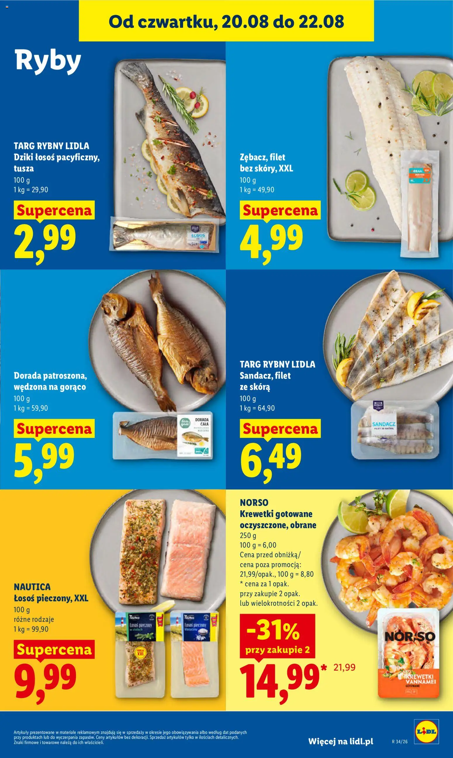 Lidl Polsko leták od 20.08.2026 | Strana: 69 | Produkty: Ryby, Losos, Filet