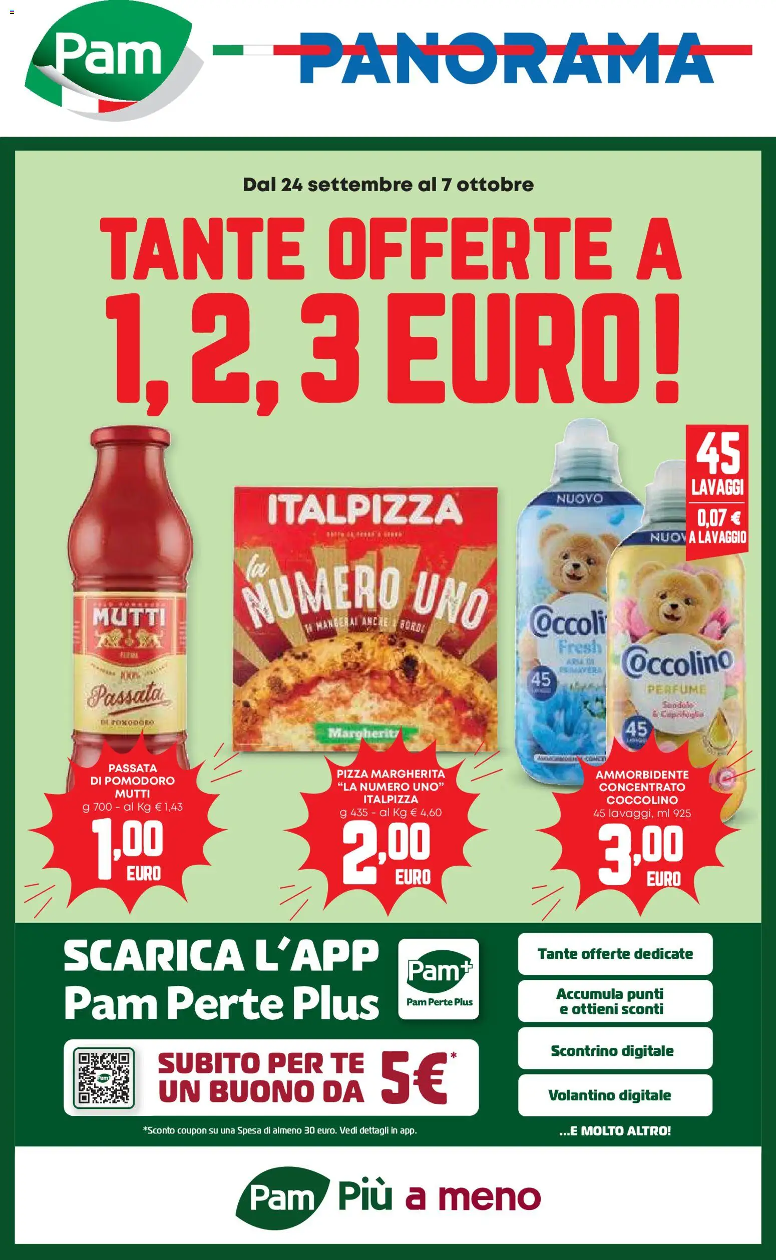 Volantino Panorama del 24/09/2026 | Pagina: 1 | Prodotti: Pizza, Tè, Pomodoro, Passata di pomodoro