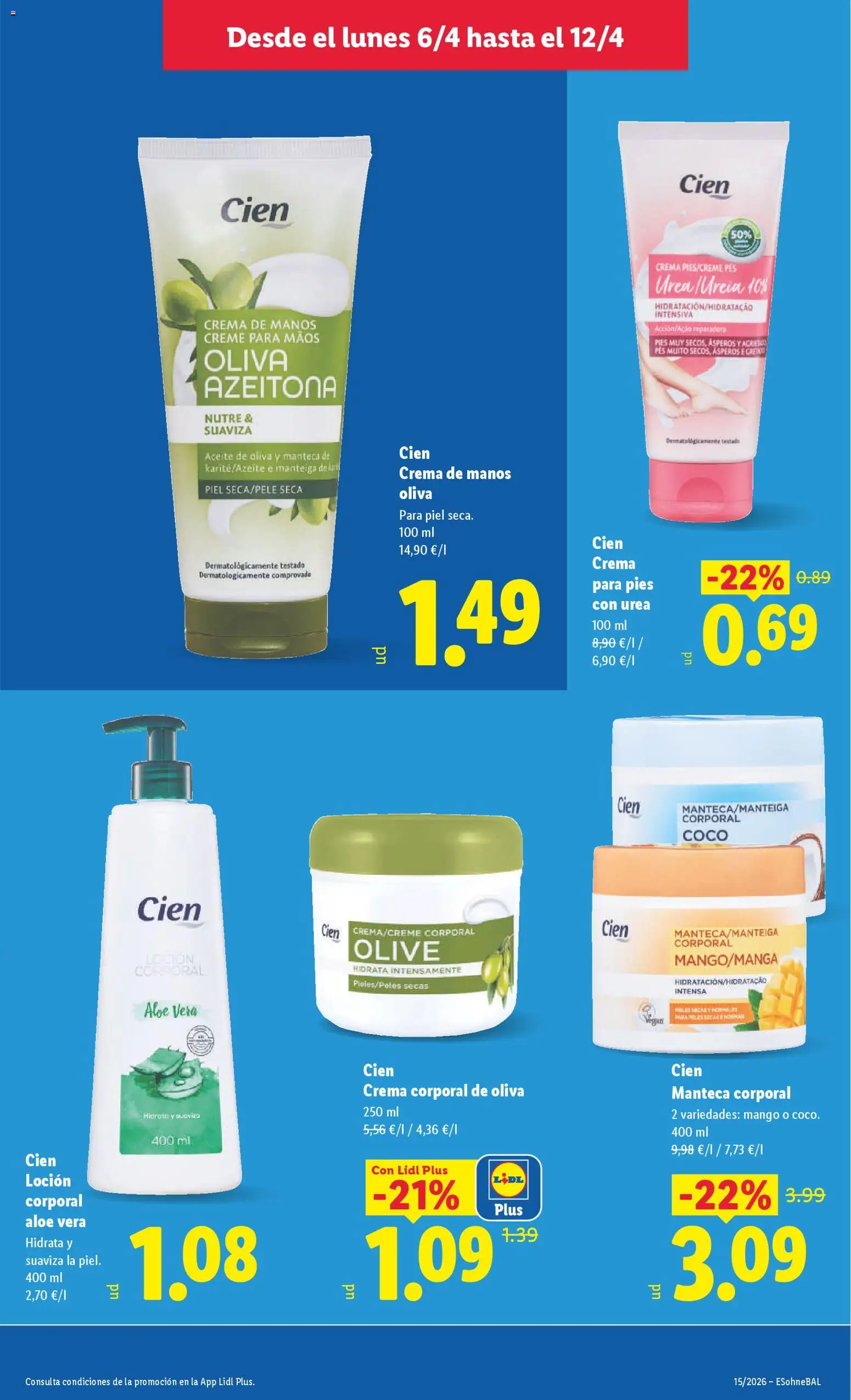 Lidl folleto │ válido desde el 06.04.2026 | Página: 25 | Productos: Crema de manos, Manteca, Loción corporal, Τυρόπιτα