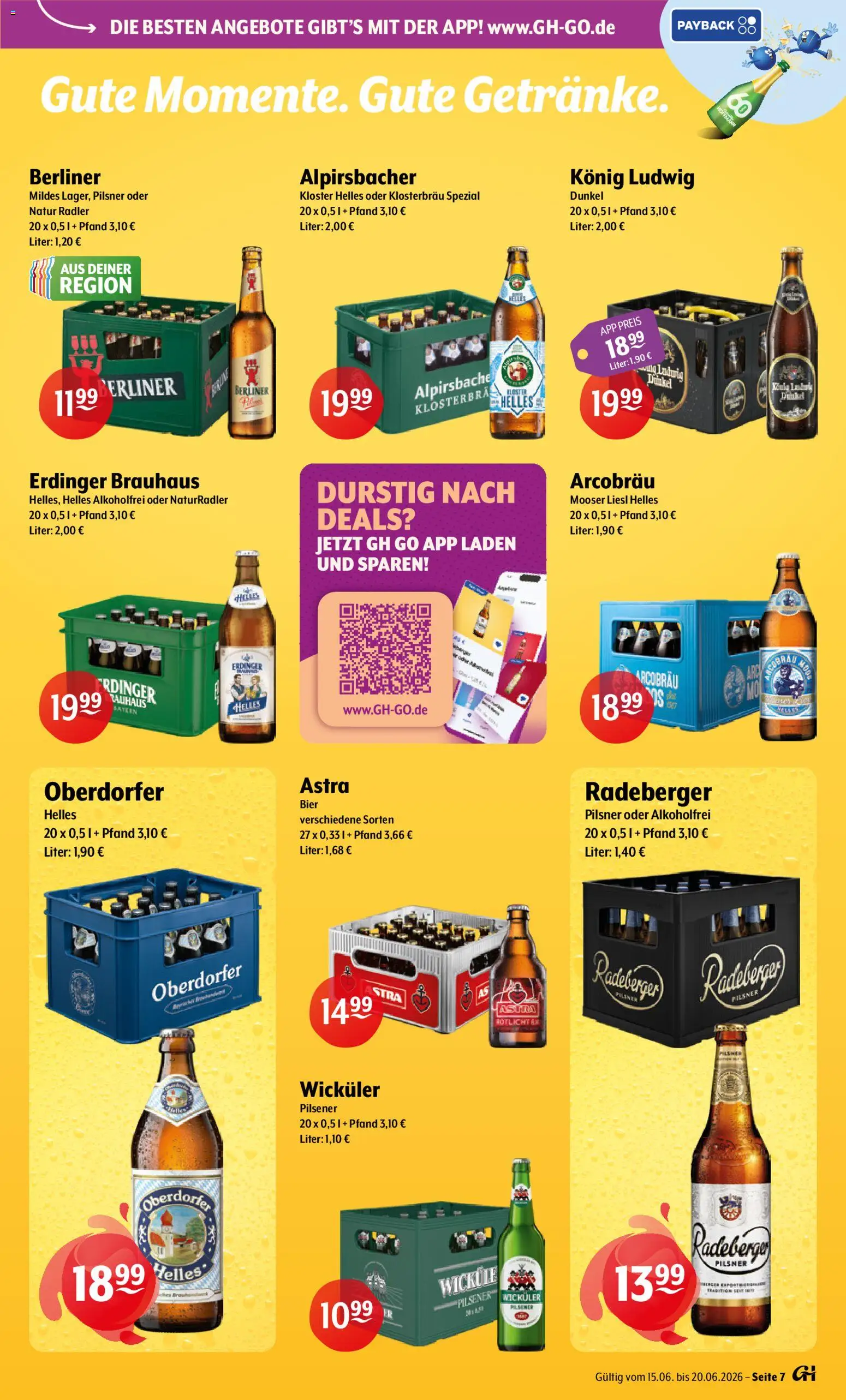 Trink und Spare Prospekt – gültig ab 15.06.2026 | Seite: 7 | Produkte: Berliner, Erdinger, Astra, Radler