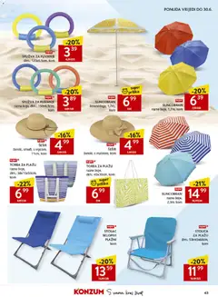 SUNCOBRAN, limun/duga, 1,7m, kom - Pregled kataloga iz trgovine Konzum, vrijedi od 17.06.2026 | Stranica: 43 | Proizvodi: Stolica, Spužva za plivanje, Spužva, Šešir