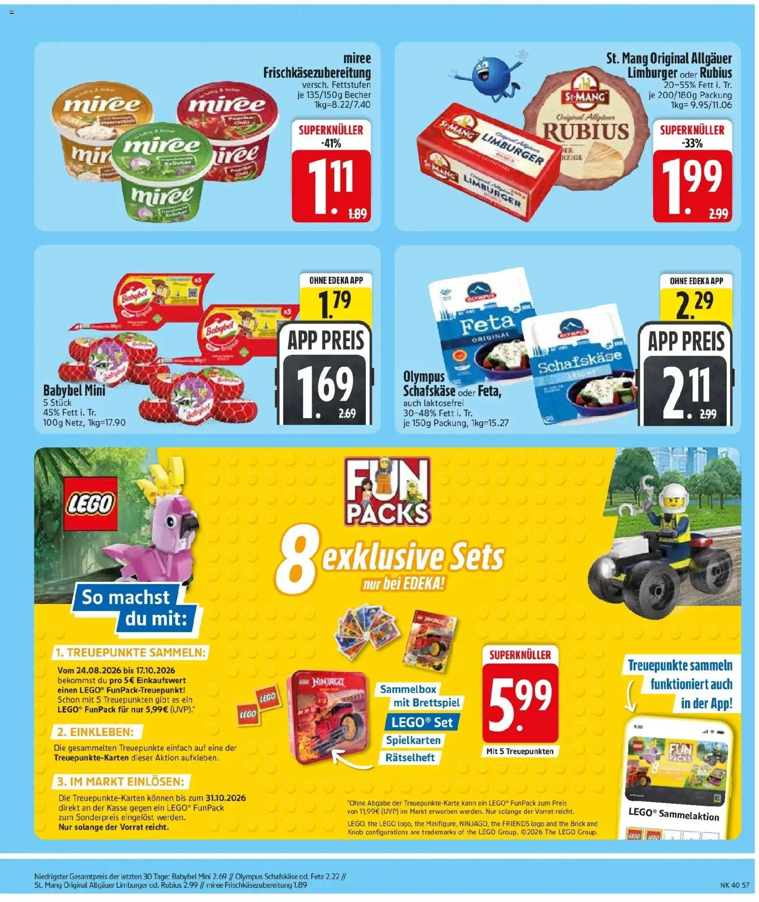 Edeka Prospekt Murnau (ab 28.09.2026) » Angebote Online | Seite: 9 | Produkte: Feta, Babybel, Schafskase
