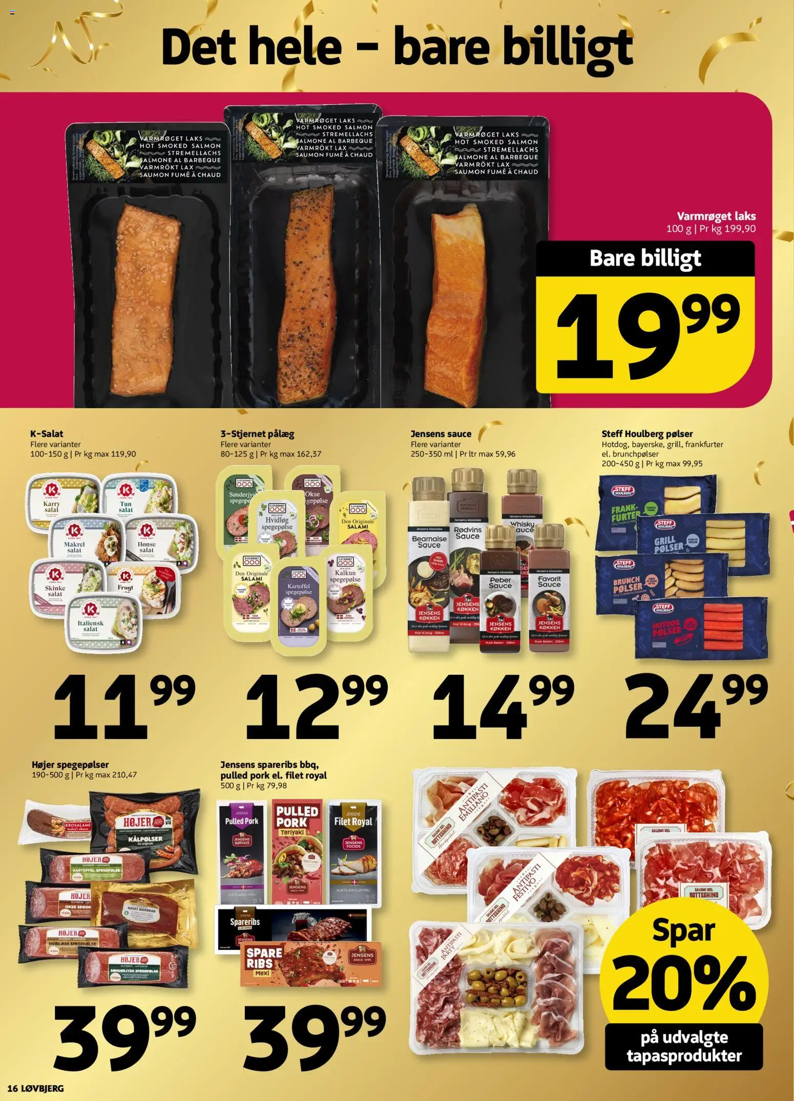 Løvbjerg tilbudsavis – gyldig fra 06.06.2026 | Side: 16 | Produkter: Salat, Pålæg, Hvidløg, Grill