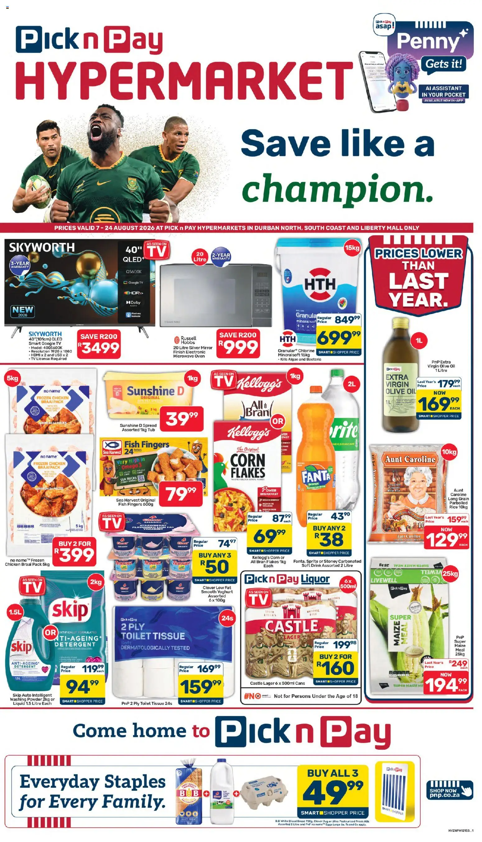 New Pick n Pay catalogue – valid from 07/08/2026 | Page: 1 | Products: Vitamins, Oil, Rice, Fanta