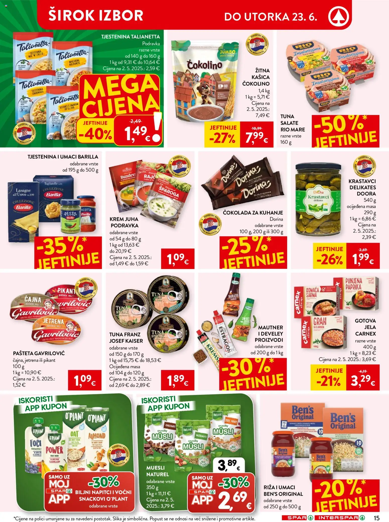 Spar katalog | vrijedi od 17.06.2026 | Stranica: 24 | Proizvodi: Rio Mare, Grah, Pašteta, Tuna