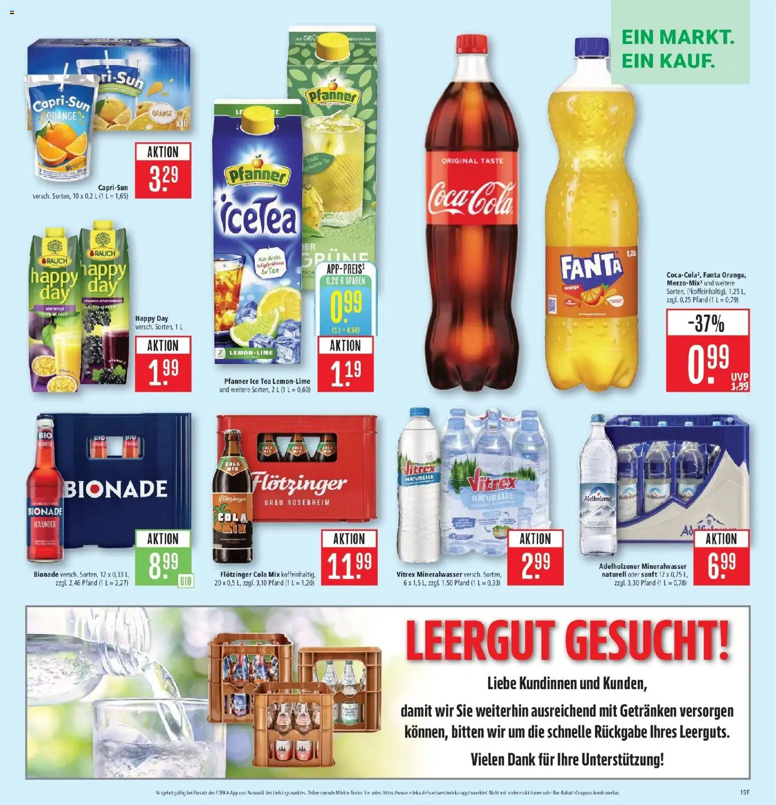 Marktkauf Prospekt Kirchheim – gültig ab 27.07.2026 | Seite: 27 | Produkte: Fanta, Cola, Adelholzener, Bionade