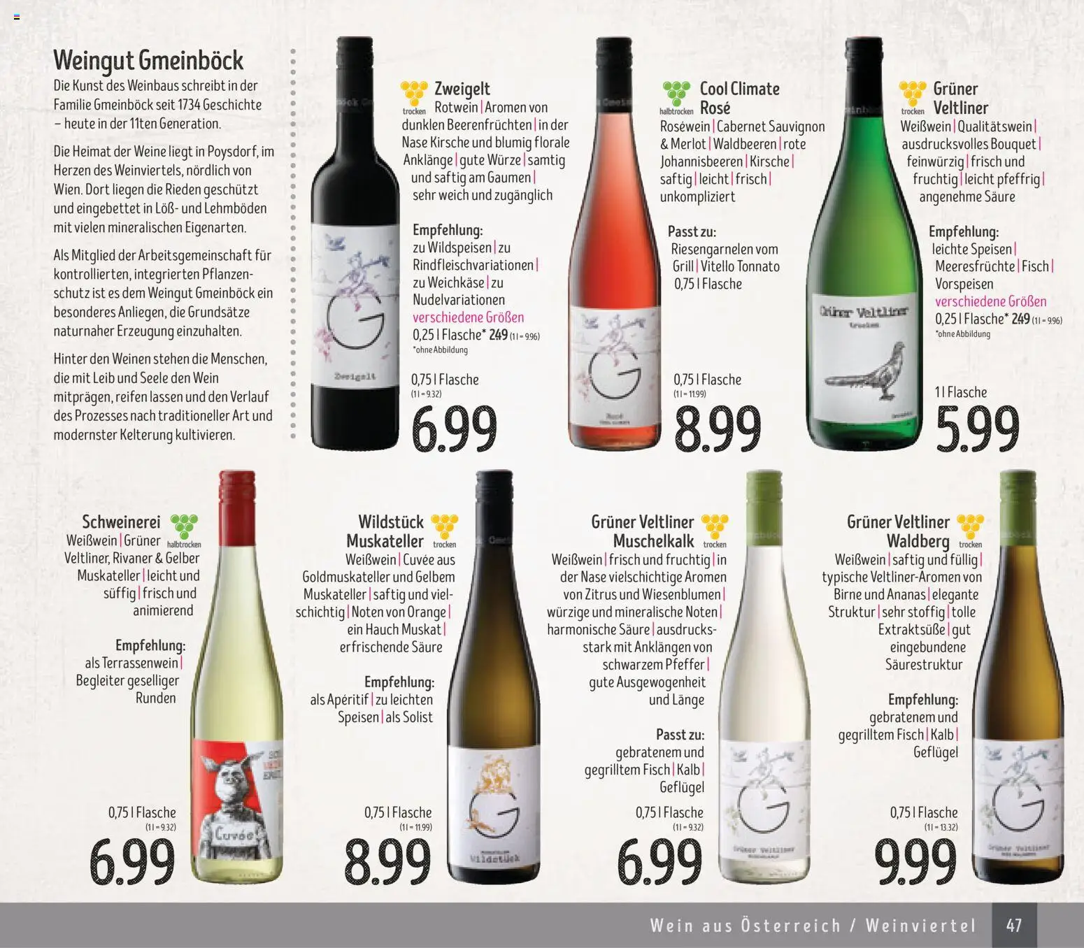 Edeka Struve Wein– und Spirituosen – gültig ab 14.11.2025 | Seite: 47 | Produkte: Weißwein, Merlot, Fisch, Wein