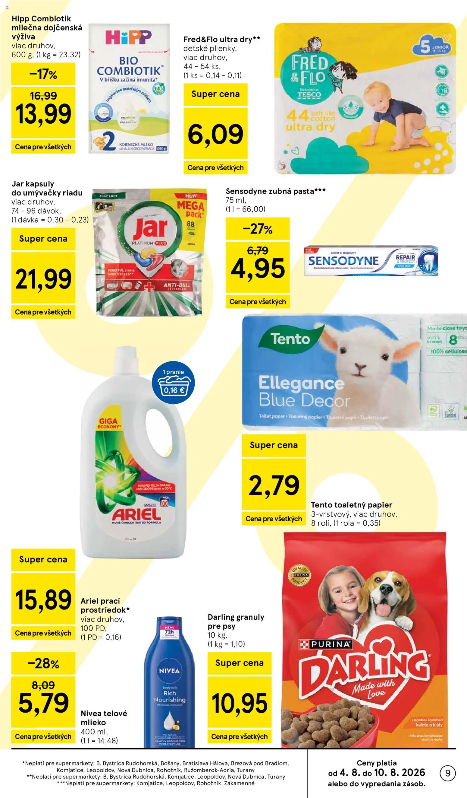 Nové Tesco akcie – leták je platný od 05.08.2026 | Strana: 9