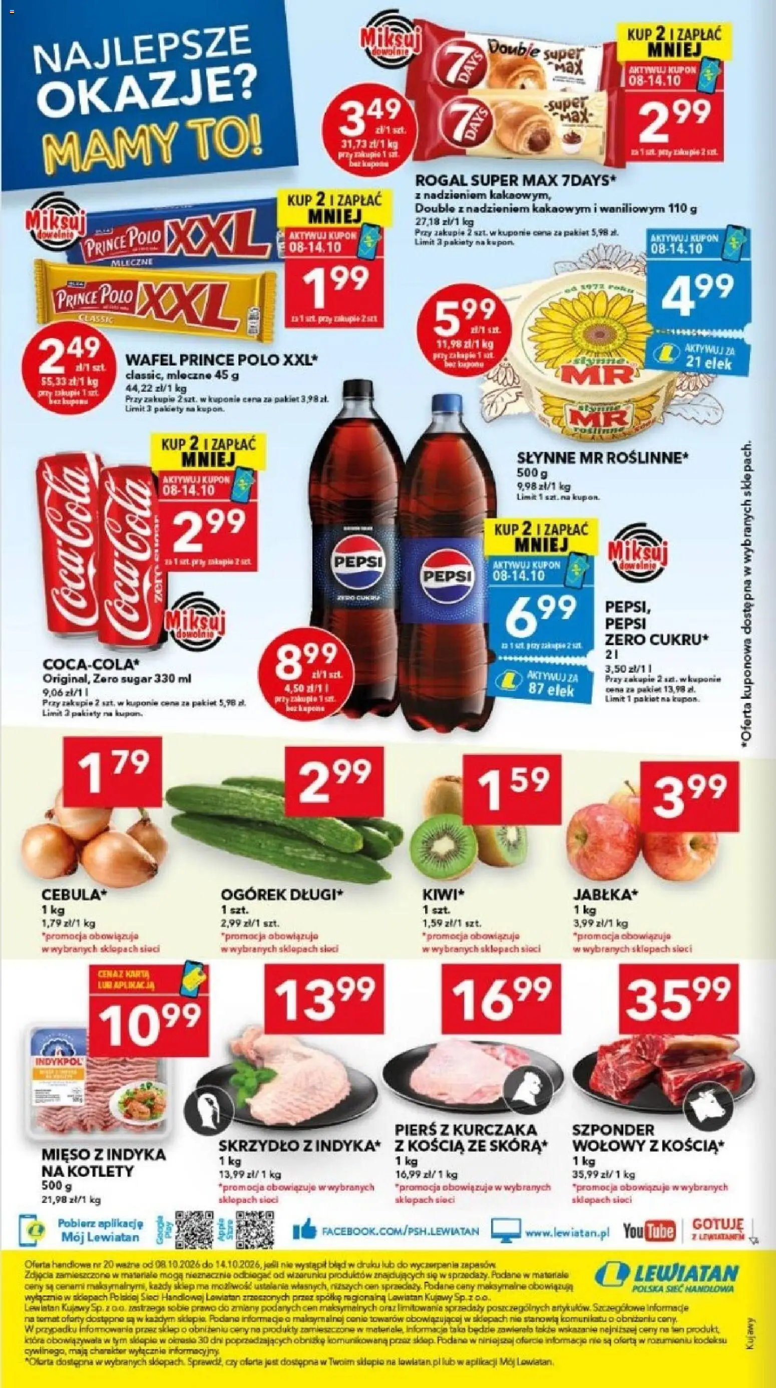 Lewiatan gazetka - Bydgoszcz od 08.10.2026 | Strona: 8 | Produkty: Prince polo xxl, Ogórek, Prince polo, Kotlety