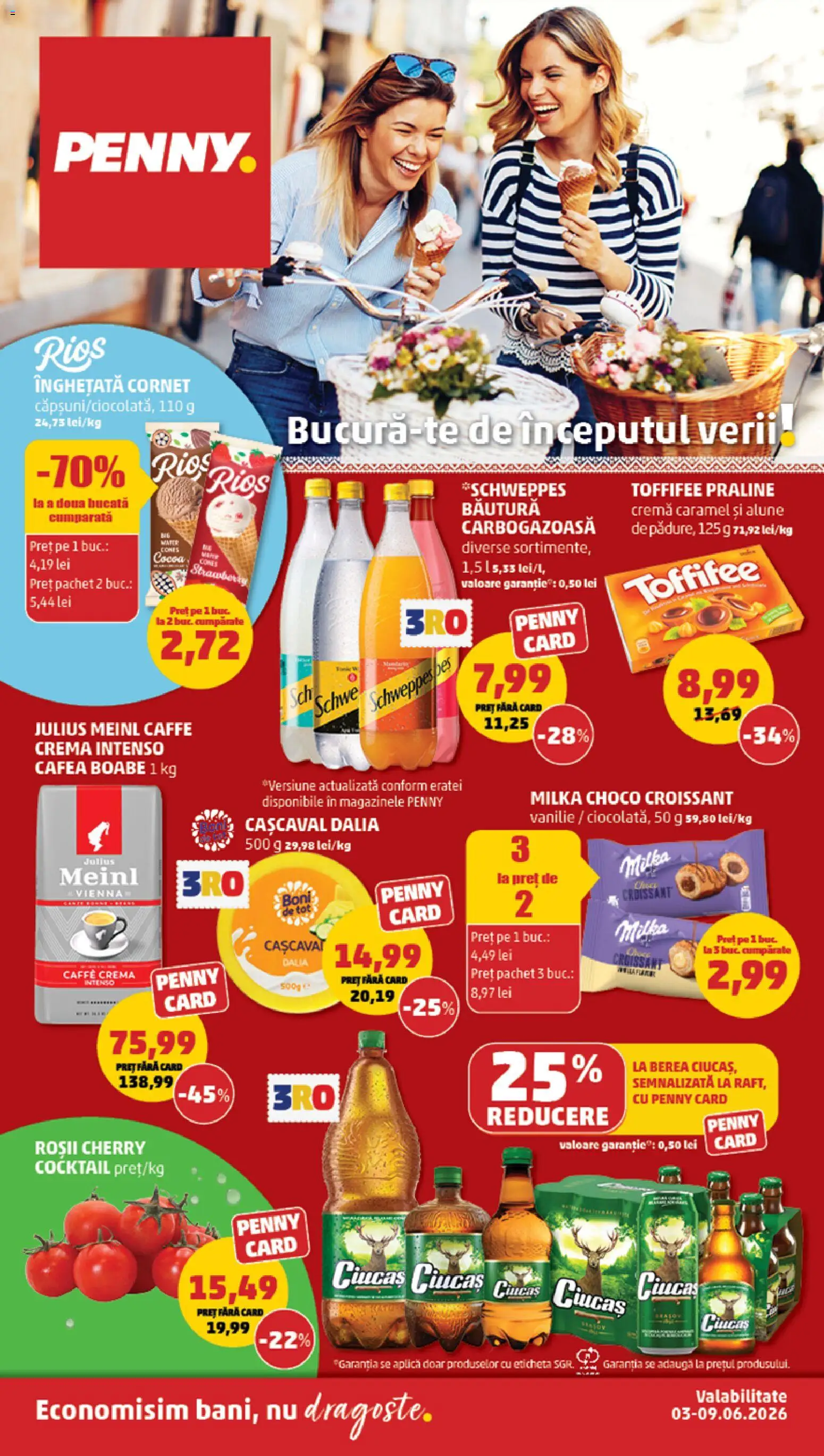 Noul catalog PENNY – valabil de la 03.06.2026 | Pagină: 1 | Produse: Alune, Praline, Cafea, Roșii