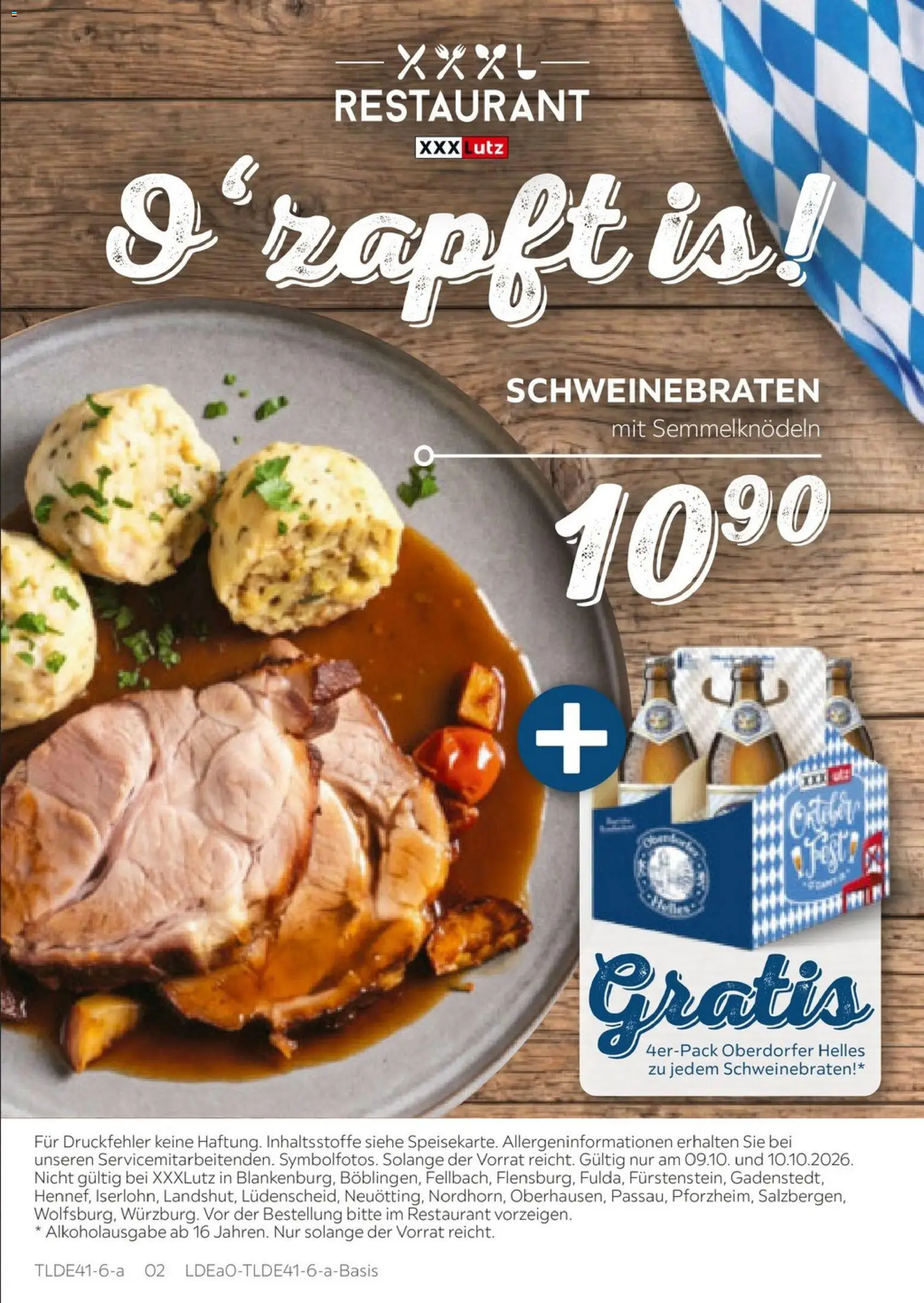 XXXLutz 10% auf alles außer Werbung – gültig ab 09.10.2026 | Seite: 1