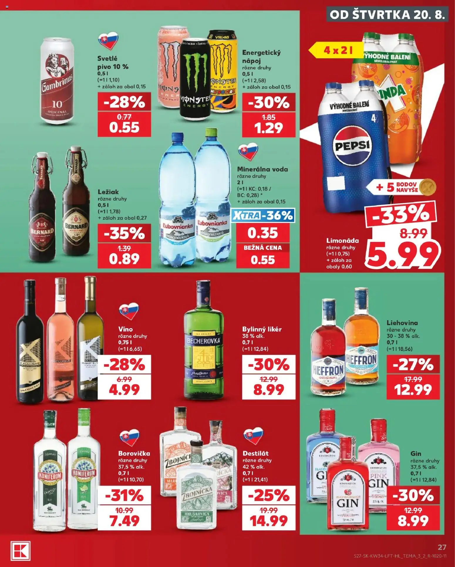 Kaufland SK akciós ujság - amely érvényes a következő dátumtól: 2026.08.20. | Oldal: 27