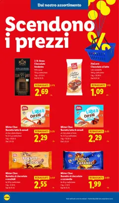 Anteprima del volantino Mister Choc Barretta latte & cereali, al cioccolato al latte, 9x 23.5 g confezione valido a partire dal 08/01/2026 | Pagina: 30 | Prodotti: Cioccolato, Cereali, Barretta, Arachidi
