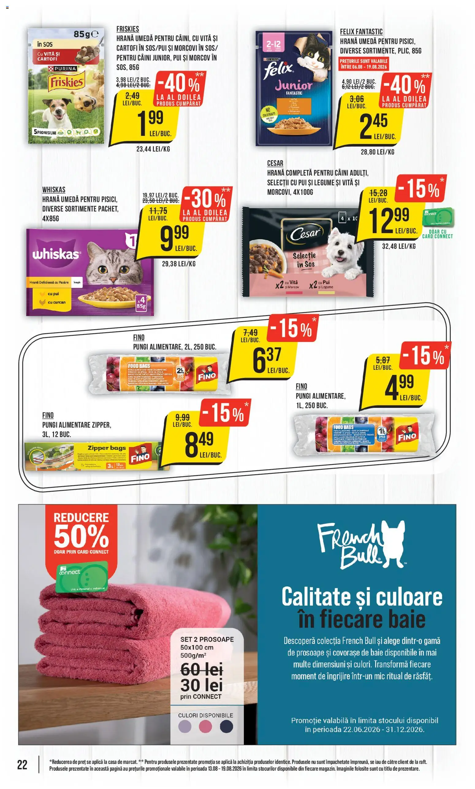 Noul catalog Mega Image – valabil de la 13.08.2026 | Pagină: 22 | Produse: Whiskas, Aplică, Cartofi, Sos
