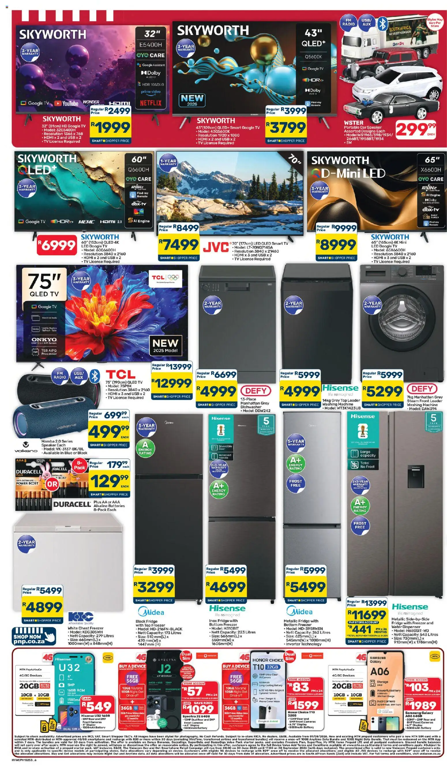 New Pick n Pay catalogue – valid from 25/08/2026 | Page: 6 | Products: Phone, Smartphone, Charger, Fridge