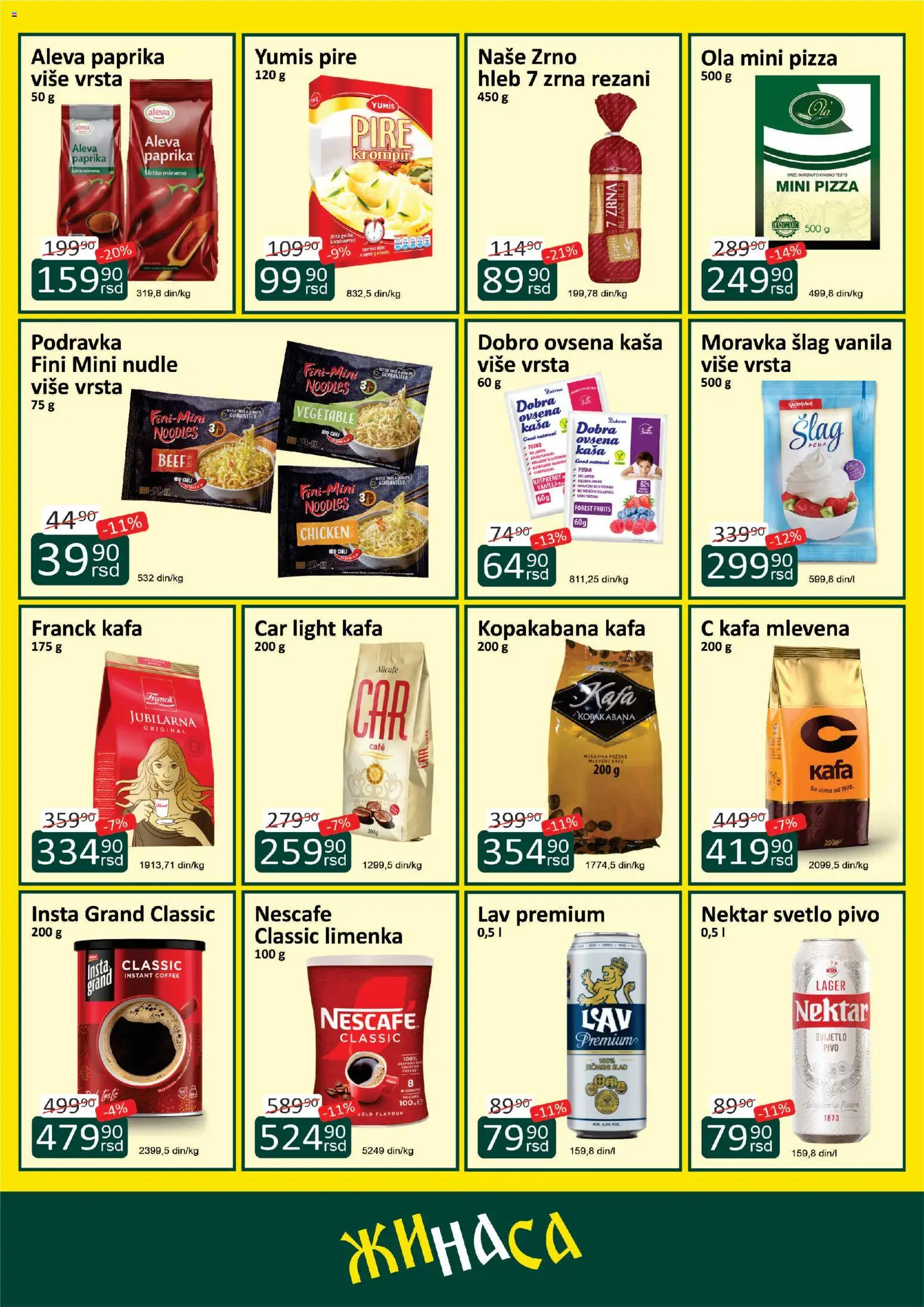 ŽINASA katalog - važi od 01.06.2026 | Strana: 4 | Proizvode: Krompir, So, Nektar, Hleb