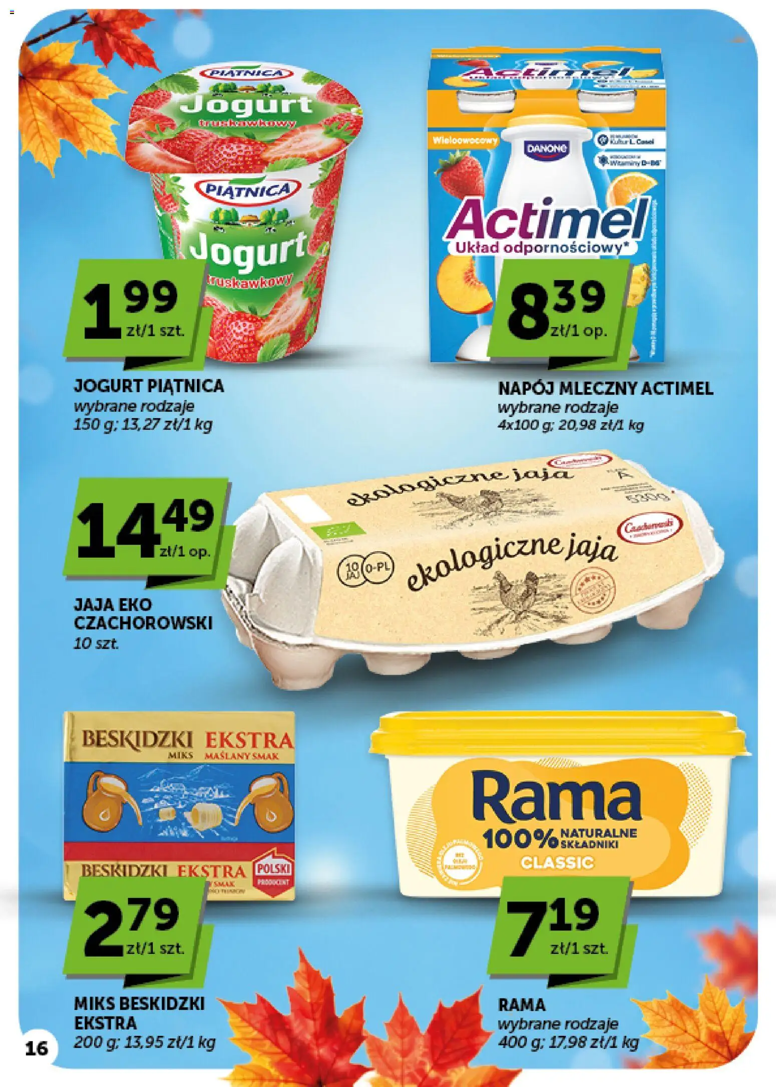 Groszek gazetka - Market od 15.10.2026 | Strona: 16 | Produkty: Rama, Actimel, Jogurt, Jaja