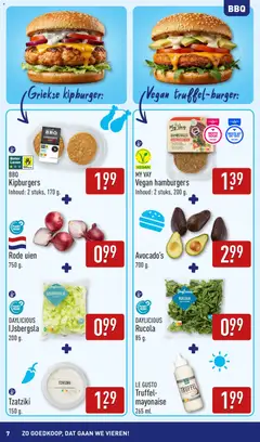 DAYLICIOUS Rucola, DAYLICIOUS Rucola Knapperig & licht pittig. 85 g. - Voorbeeld van een folder van Aldi, geldig van 13-07-2026 | Pagina: 7 | Producten: Rucola, Hamburger