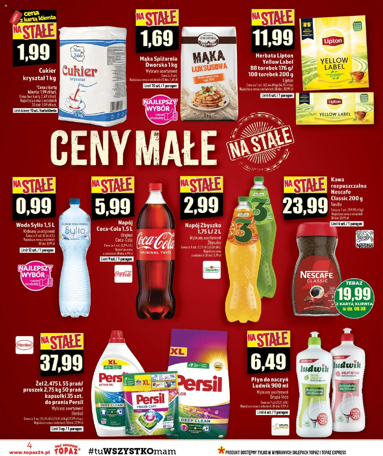 Topaz gazetka - Ceny małe na stałe od 06.08.2026 | Strona: 4 | Produkty: Karta, Kapsułki, Kawa, Herbata