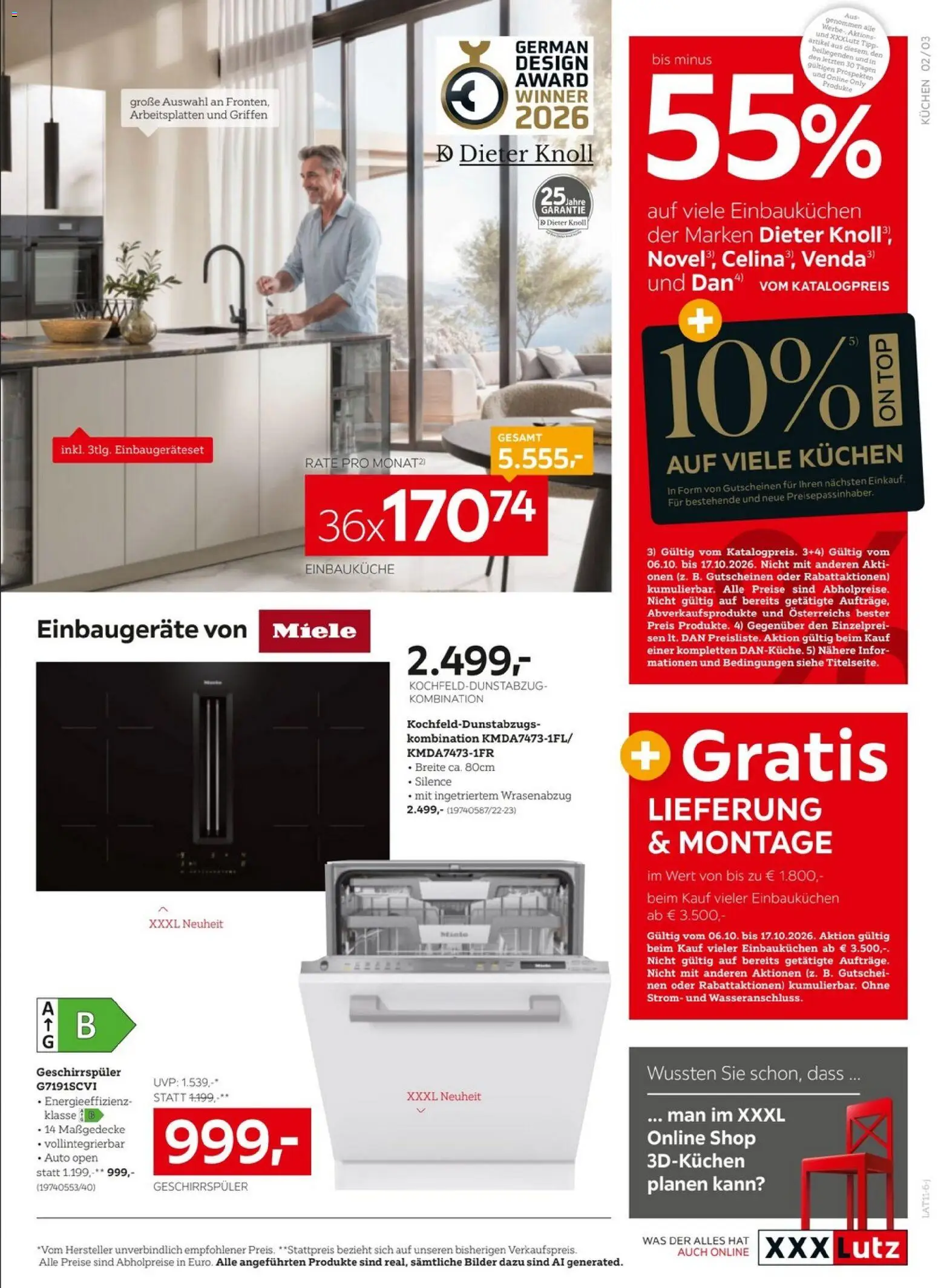 XXXLutz Kuechen web gültig ab 06.10.2026 | Seite: 2 | Produkte: Geschirrspüler