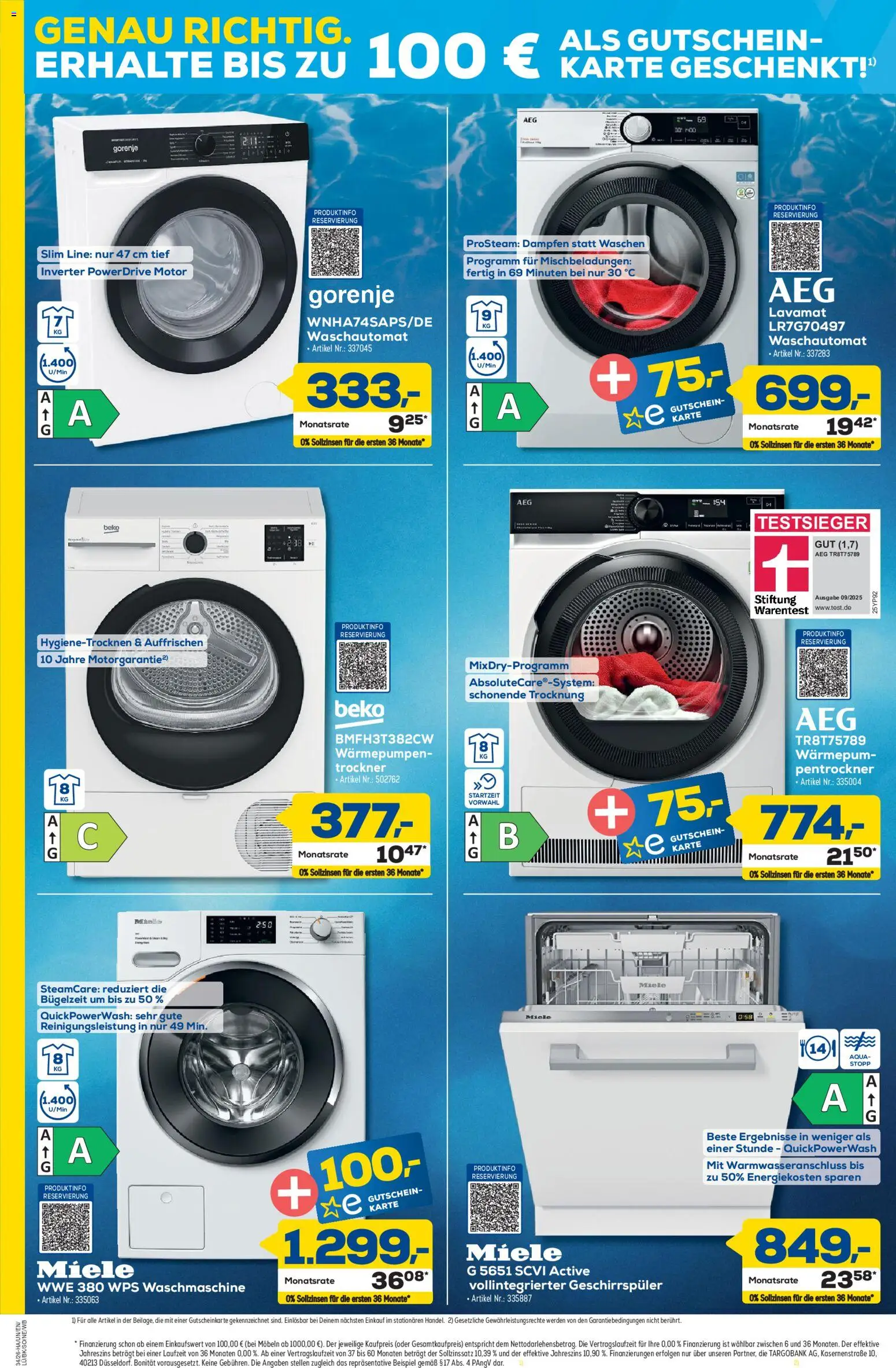 Euronics Prospekt Berlet – gültig ab 13.08.2026 | Seite: 4 | Produkte: Miele, Gorenje, AEG, Waschmaschine