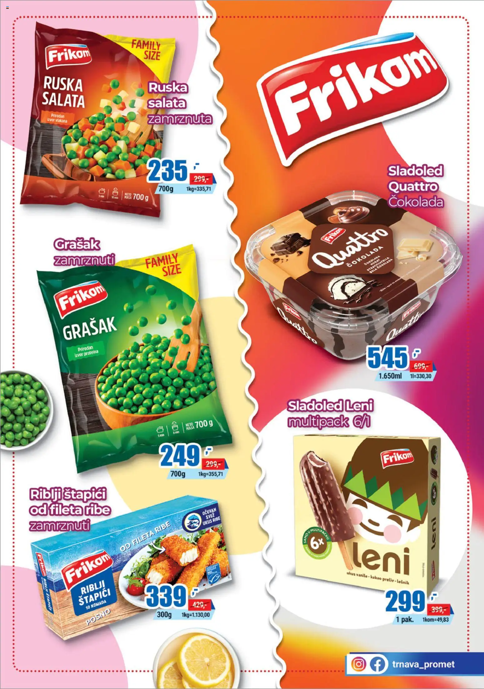 Trnava Promet katalog - važi od 02.04.2026 | Strana: 5 | Proizvode: Ruska salata, Sladoled, Salata, Čokolada