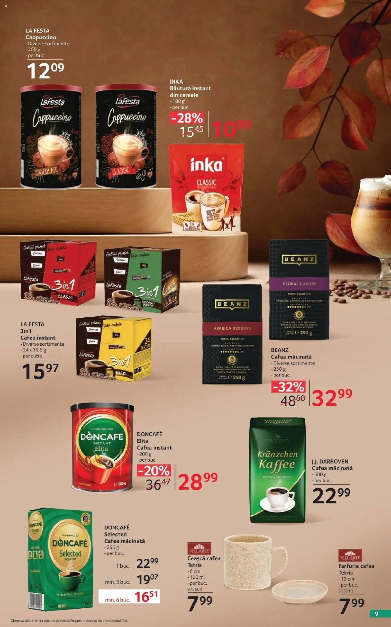 Noul catalog Selgros – valabil de la 02.10.2026 | Pagină: 9 | Produse: Cutie, Doncafe, Cappuccino, Cereale